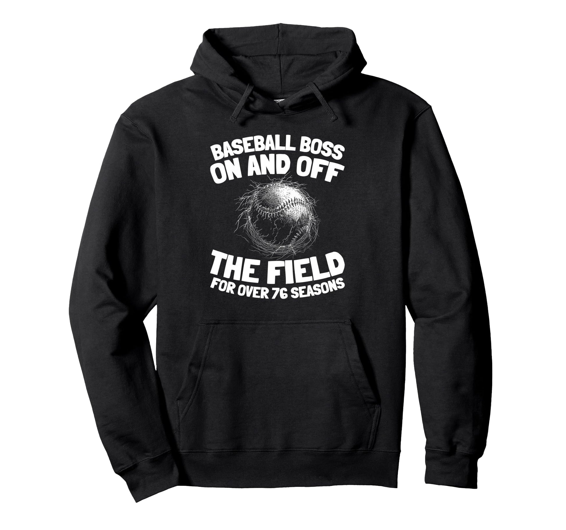 76 Years Old Team Sport Baseball Hoodie - Minimalist Print Men Women - T-Shirt, Sweatshirt, Hoodie