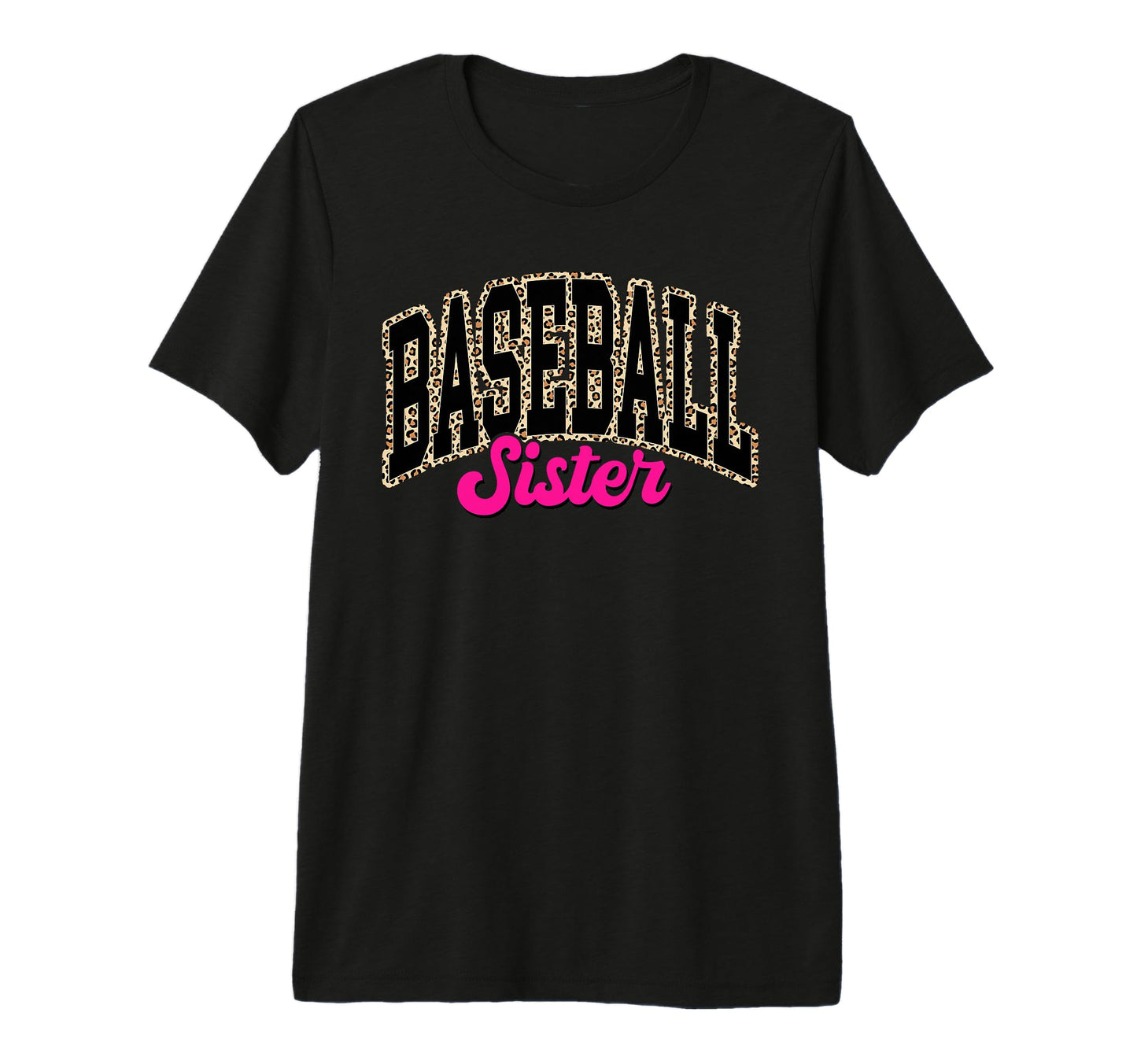 Baseball Sister Leopard Baseball Sis T-Shirt - Trendy Graphic for Adults - T-Shirt, Sweatshirt, Hoodie