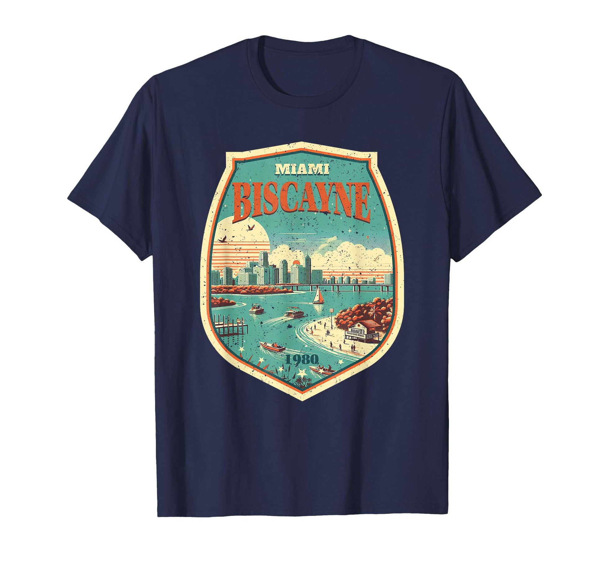 Biscayne National Park Badge Shape T-Shirt - Novelty Apparel Unisex - T-Shirt, Sweatshirt, Hoodie