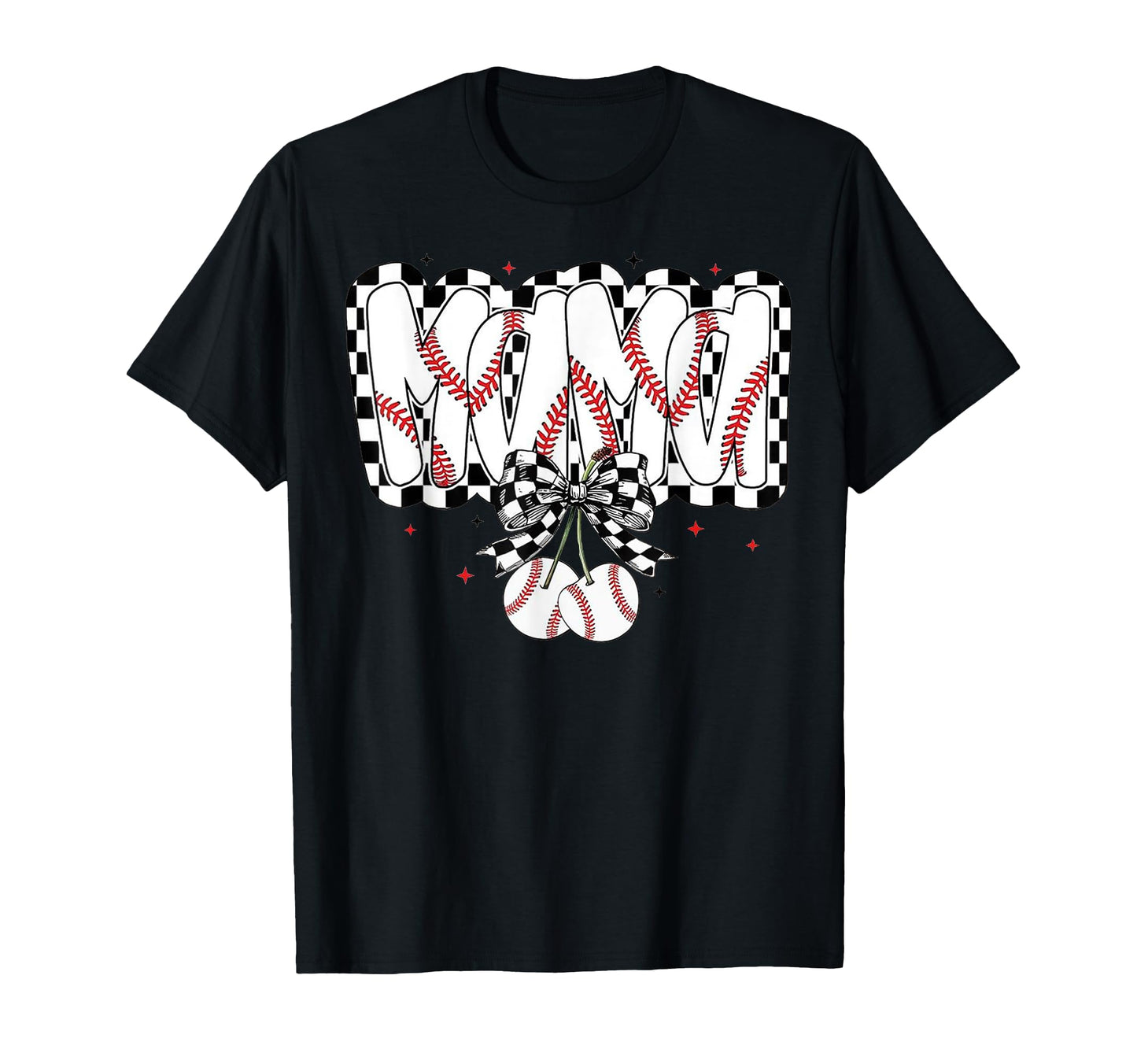 Baseball Mama Cherries Coquette Bow T-Shirt - Aesthetic Graphic Unisex - T-Shirt, Sweatshirt, Hoodie