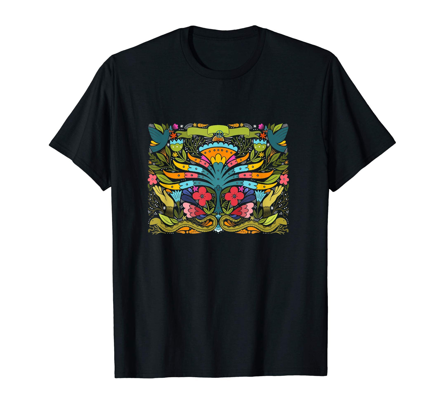 Colorful Hippy Tree 60S 70S T-Shirt - Casual Everyday Wear Men Women - T-Shirt, Sweatshirt, Hoodie