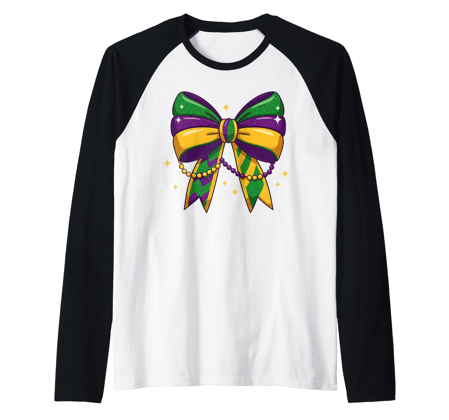 Mardi Gras Bow Beads New Orleans Party Hoodie - Custom Art Print Men Women - T-Shirt, Sweatshirt, Hoodie