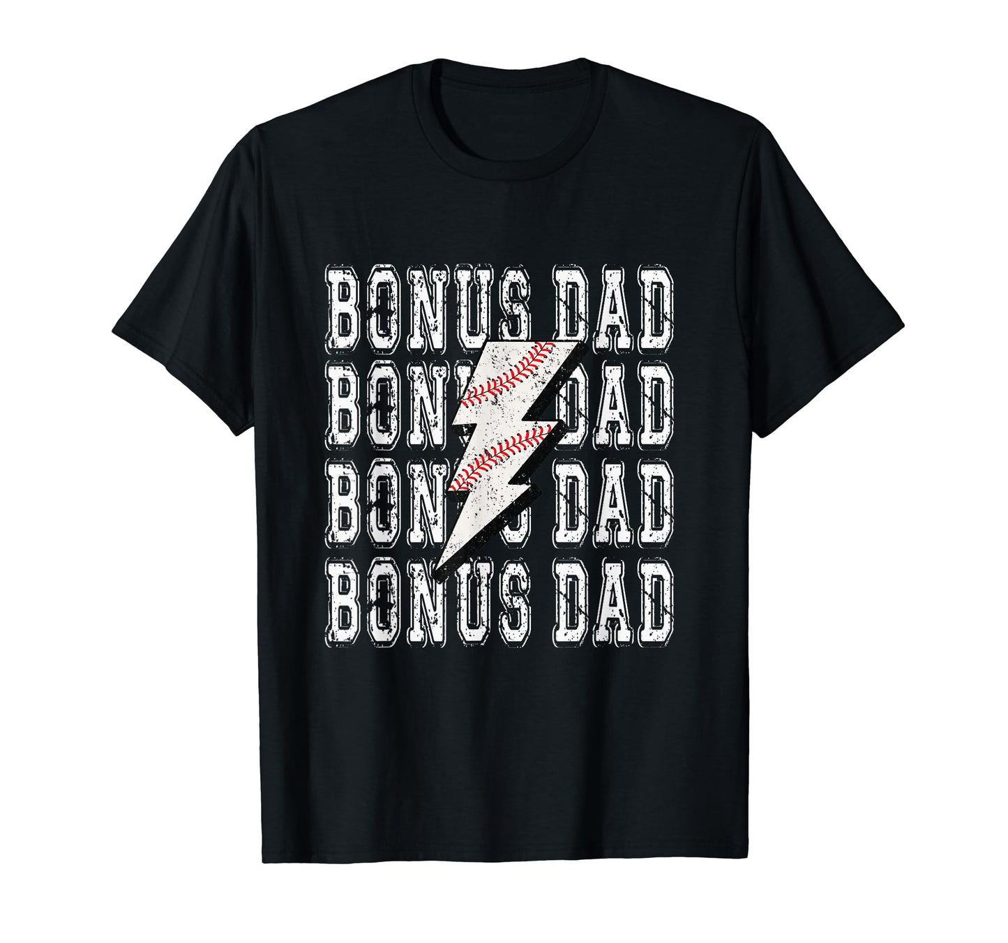 Baseball Bonus Dad Lightning Bolt T-Shirt - Trendy Graphic Unisex - T-Shirt, Sweatshirt, Hoodie