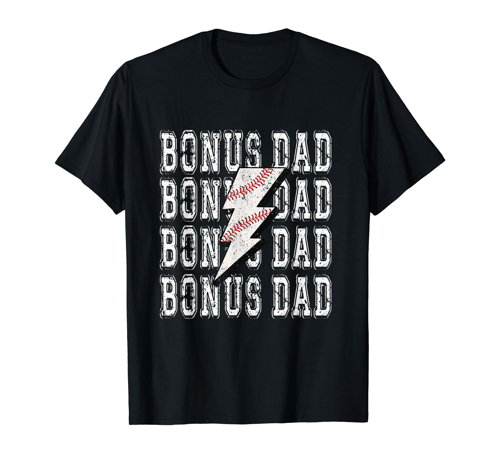 Baseball Bonus Dad Lightning Bolt T-Shirt - Trendy Graphic Unisex - T-Shirt, Sweatshirt, Hoodie