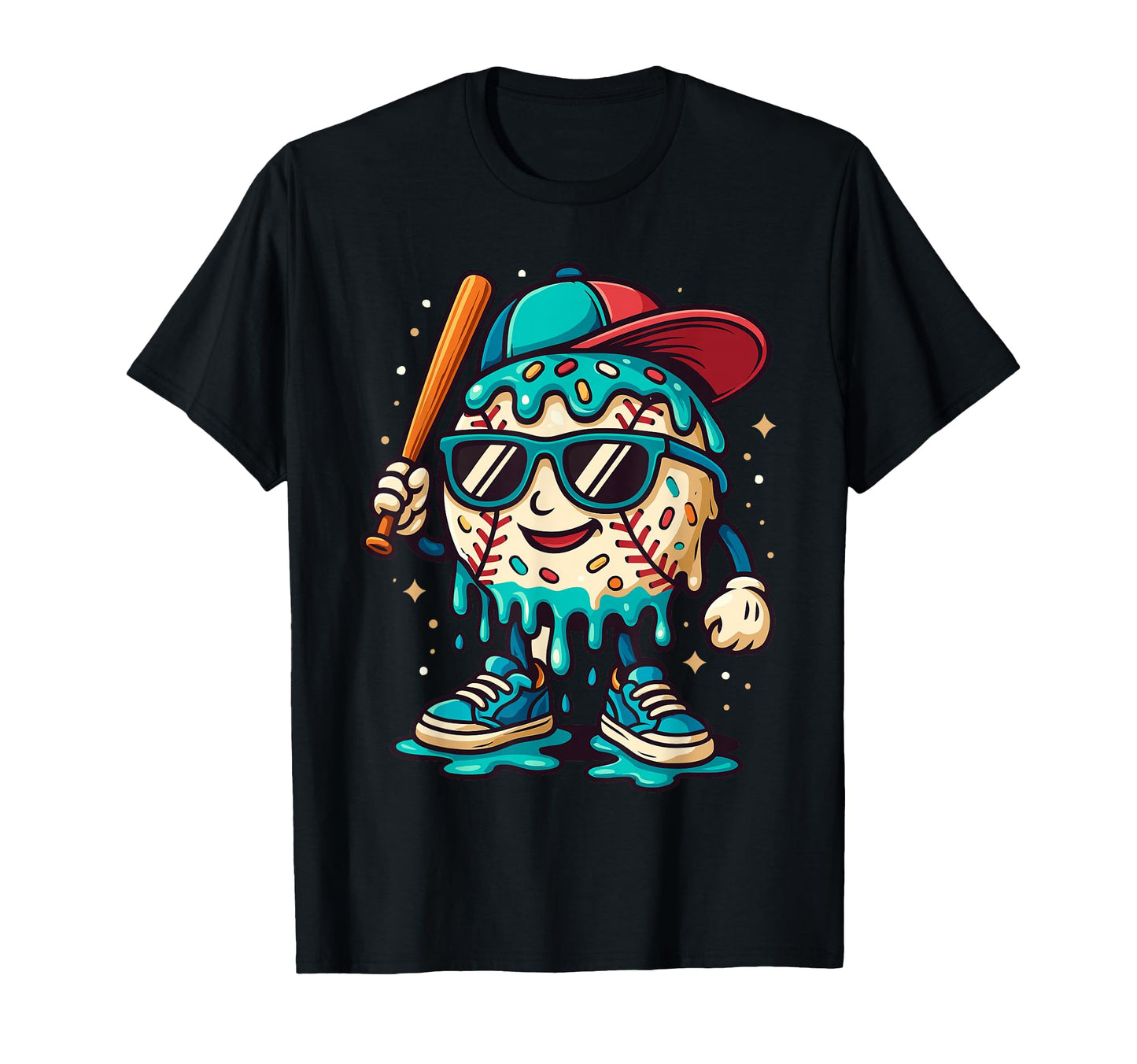 Baseball Drip Outfit Ice Cream Drip T-Shirt - Novelty Apparel Men Women - T-Shirt, Sweatshirt, Hoodie