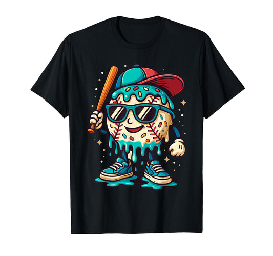 Baseball Drip Outfit Ice Cream Drip T-Shirt - Novelty Apparel Men Women - T-Shirt, Sweatshirt, Hoodie