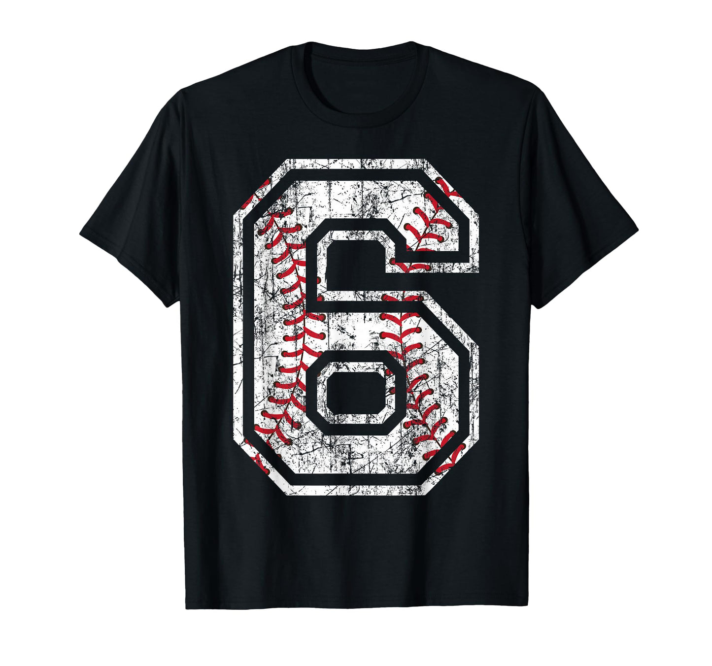 Baseball Jersey Number 6 T-Shirt - Casual Everyday Wear Men Women - T-Shirt, Sweatshirt, Hoodie