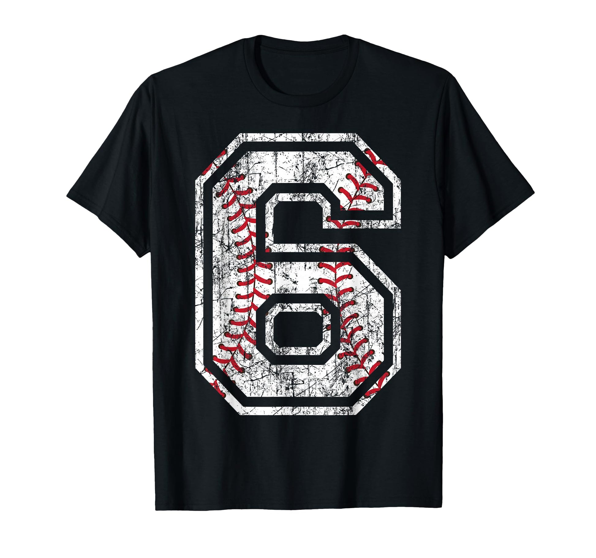 Baseball Jersey Number 6 T-Shirt - Casual Everyday Wear Men Women - T-Shirt, Sweatshirt, Hoodie