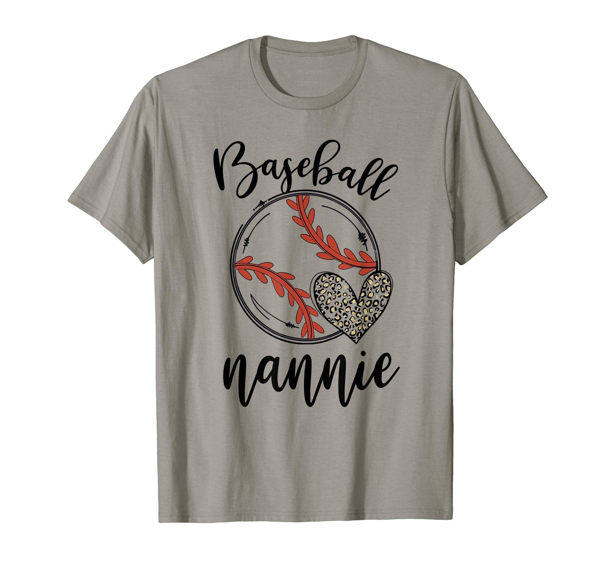 Baseball Nannie Leopard Funny T-Shirt - Casual Everyday Wear Men Women - T-Shirt, Sweatshirt, Hoodie