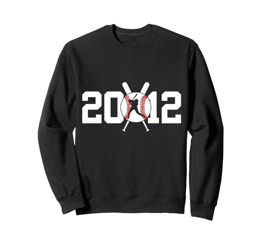 2012 Baseball 14Th Birthday Sweatshirt - Aesthetic Graphic for Adults - T-Shirt, Sweatshirt, Hoodie