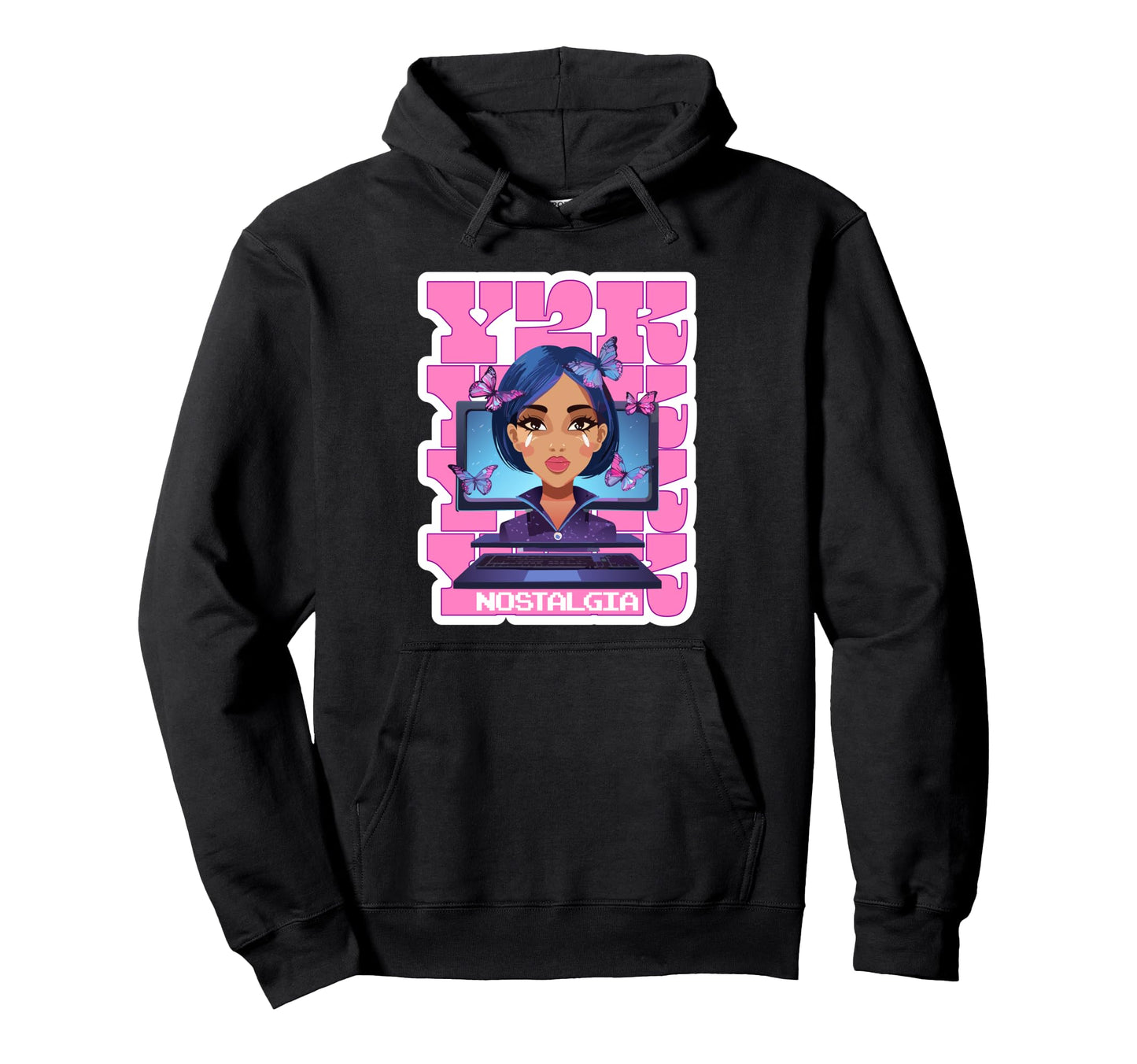 Y2K Nostalgia Aesthetic Trendy Hoodie - Custom Art Print for Adults - T-Shirt, Sweatshirt, Hoodie