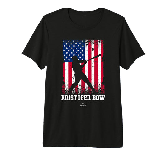 American Flag Swing Kristofer Bow T-Shirt - Fun Novelty Design Unisex - T-Shirt, Sweatshirt, Hoodie
