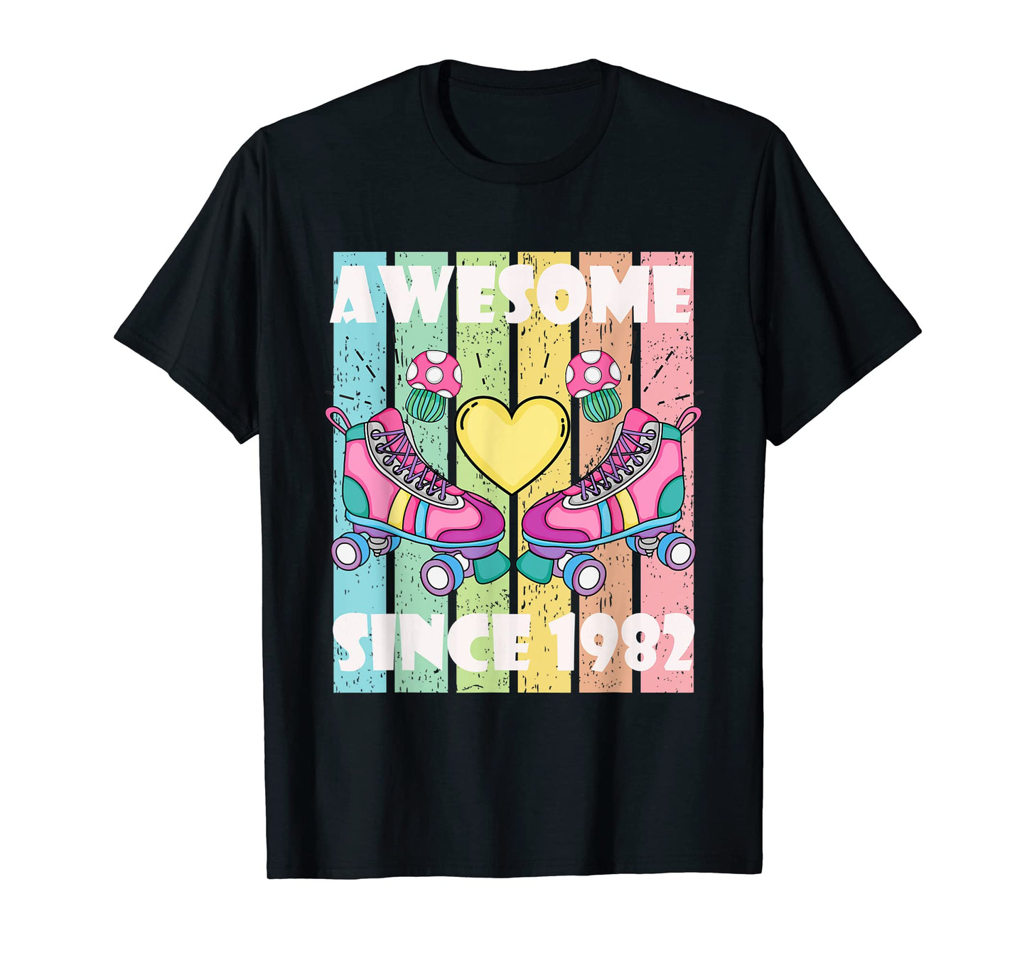 Born 1982 40Th Birthday 80S Roller Skates T-Shirt - Novelty Apparel Unisex - T-Shirt, Sweatshirt, Hoodie