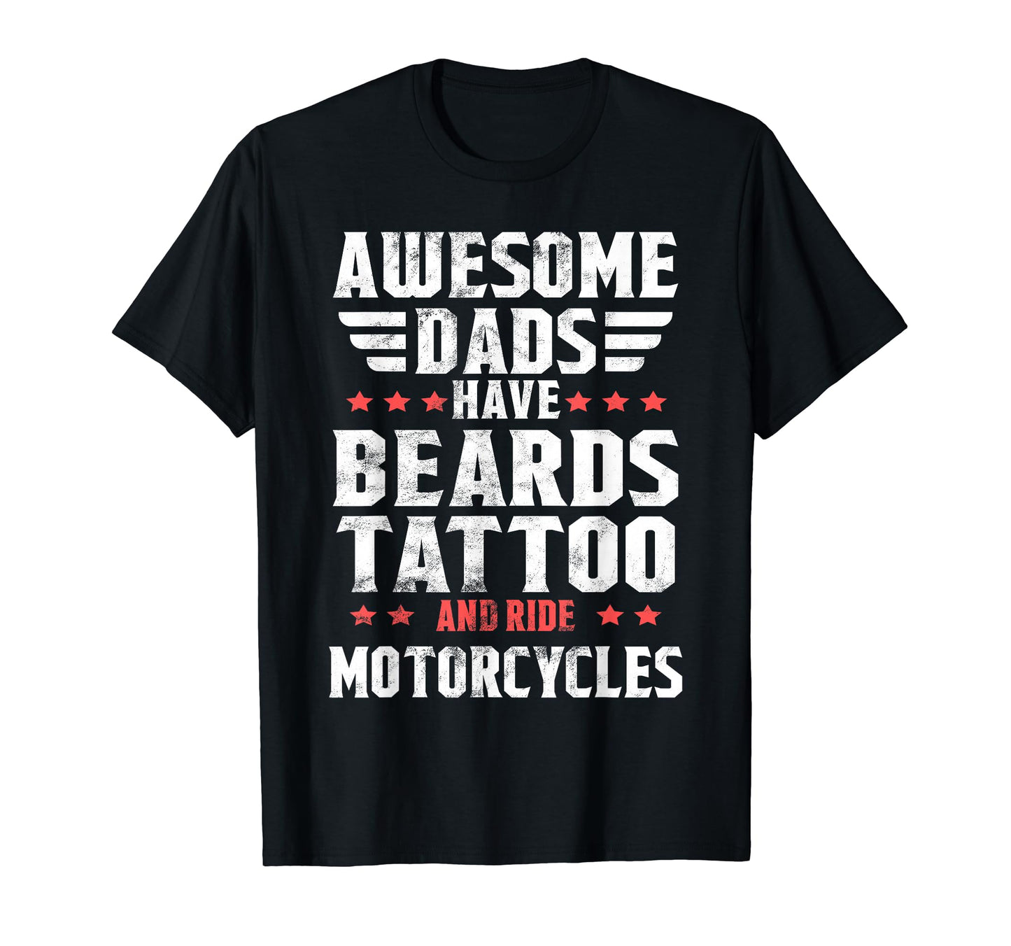 Awesome Dad Beard Tattoos And T-Shirt - Minimalist Print Men Women - T-Shirt, Sweatshirt, Hoodie
