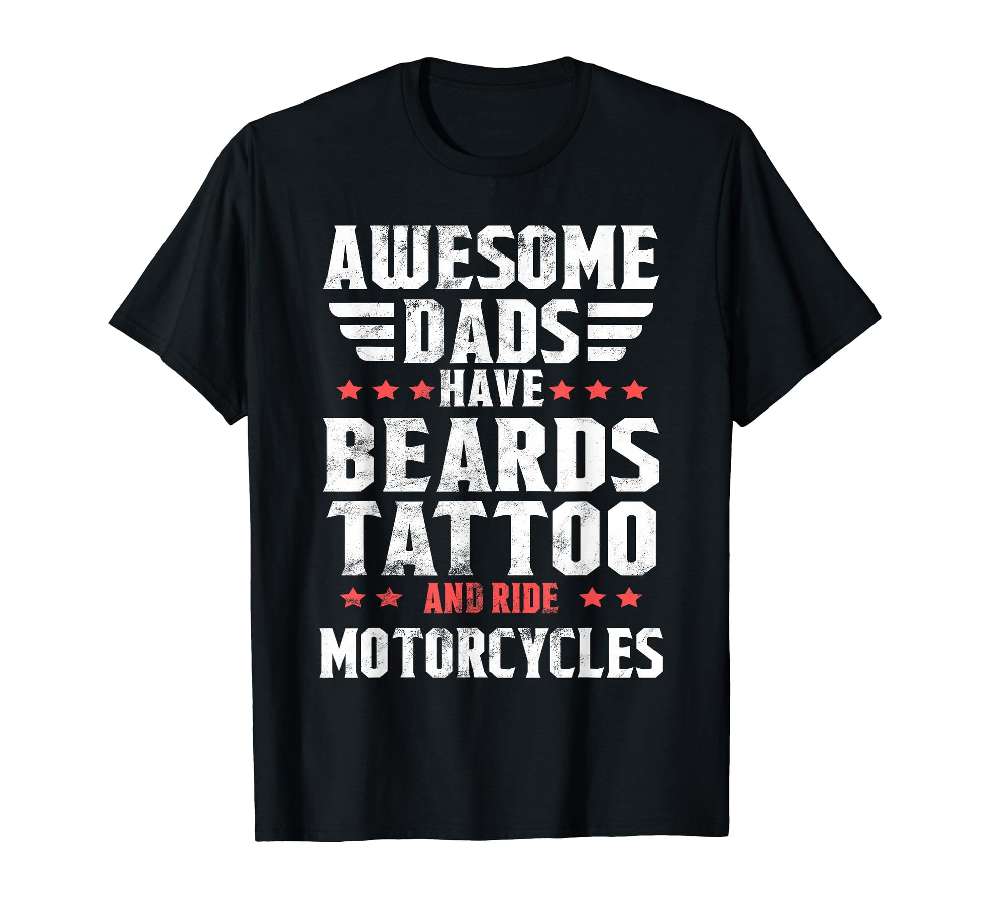 Awesome Dad Beard Tattoos And T-Shirt - Minimalist Print Men Women - T-Shirt, Sweatshirt, Hoodie