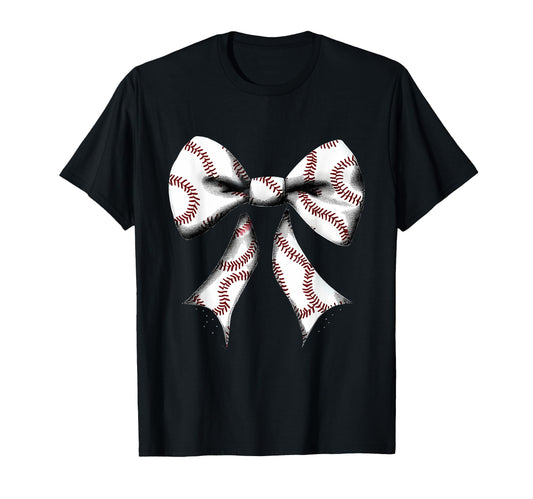Baseball Coquette Bow Baseball Mom T-Shirt - Fun Novelty Design Unisex - T-Shirt, Sweatshirt, Hoodie
