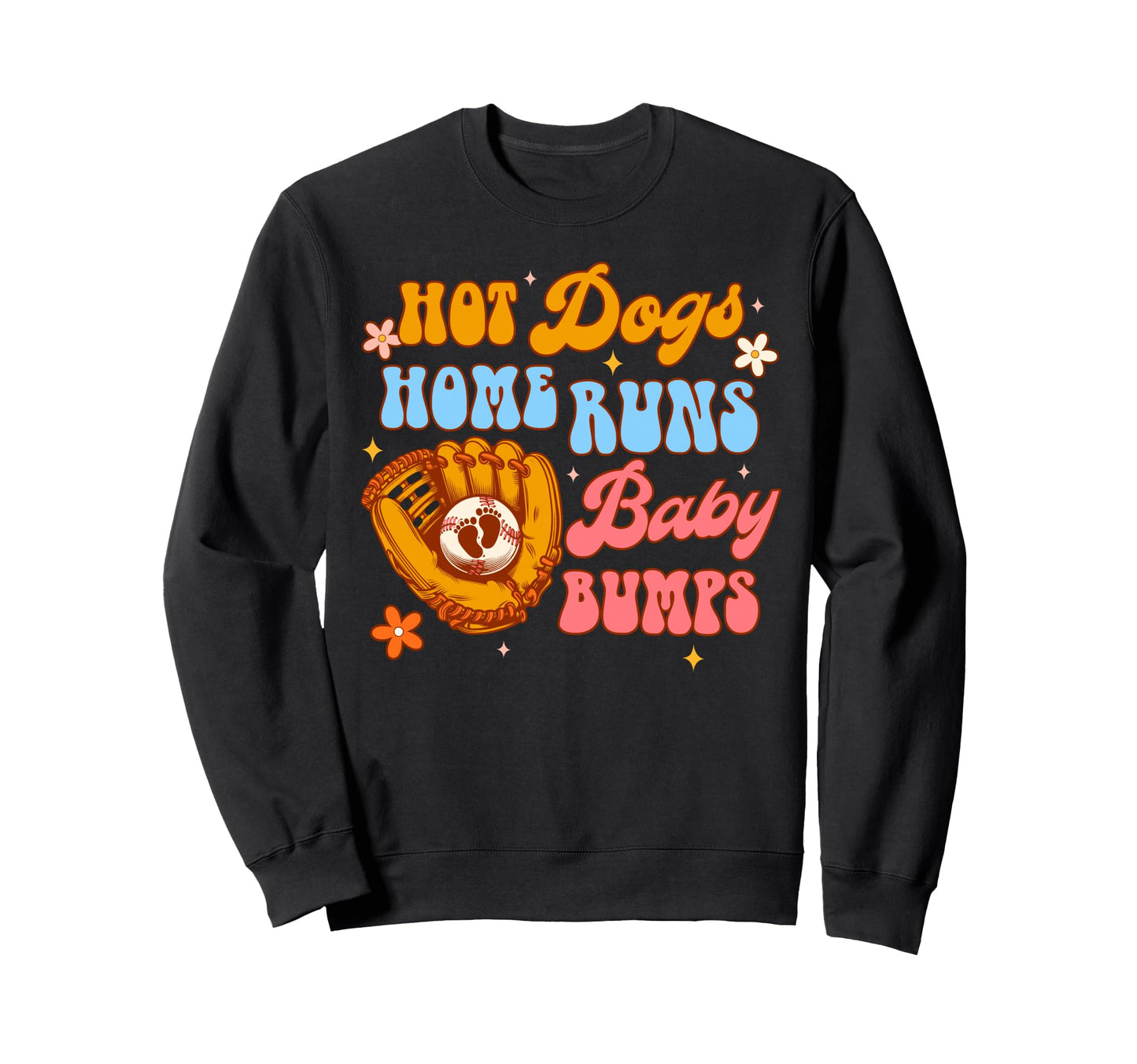 Baseball Pregnancy Shower Hot Sweatshirt - Fun Novelty Design for Adults - T-Shirt, Sweatshirt, Hoodie