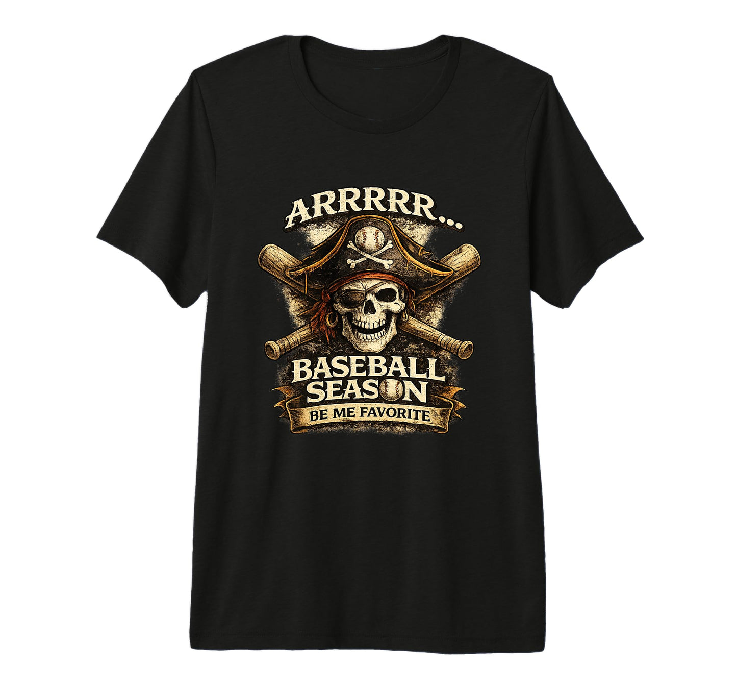 Funny Baseball Season Themed Pirate T-Shirt - Streetwear Style for Adults - T-Shirt, Sweatshirt, Hoodie
