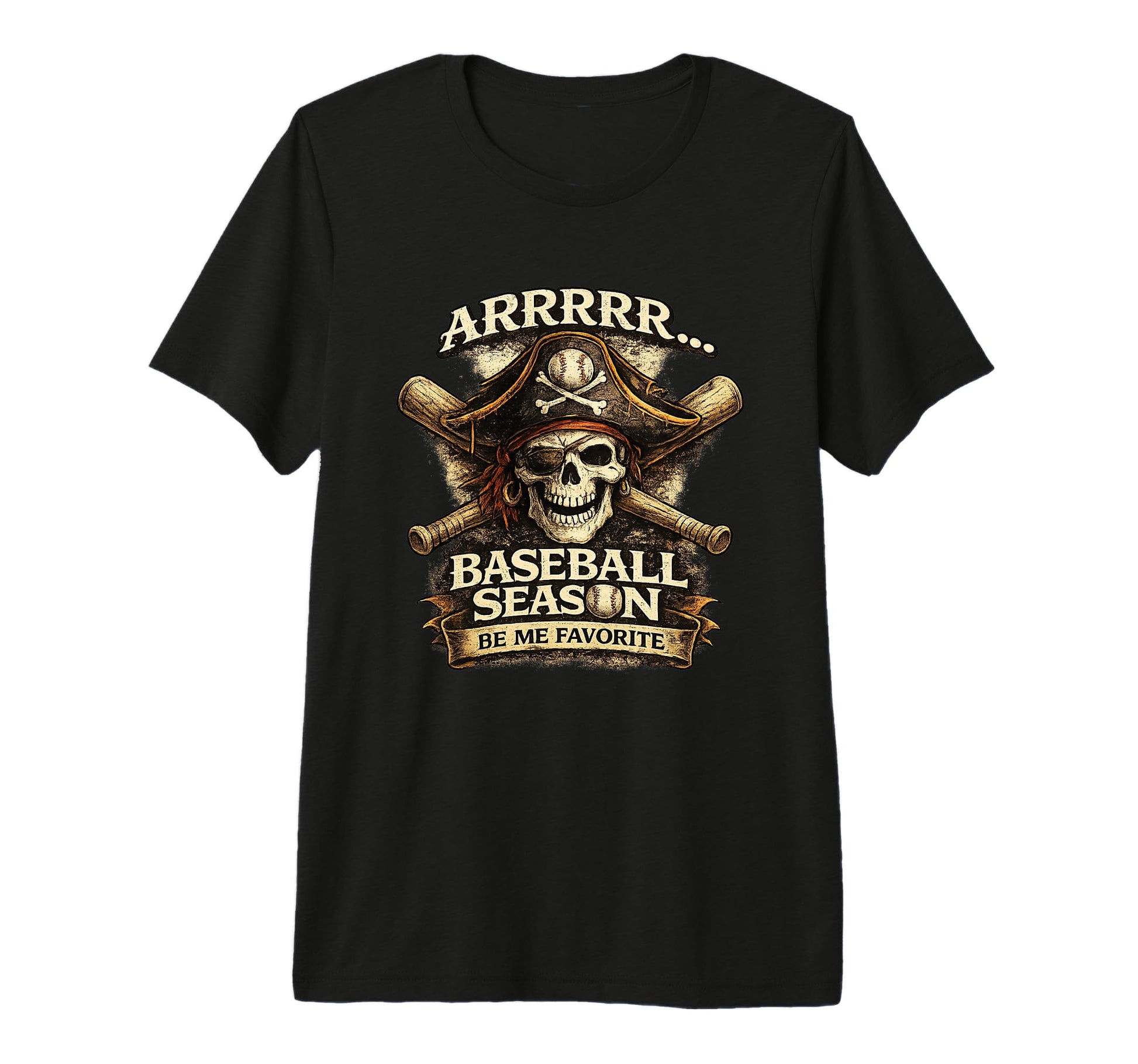 Funny Baseball Season Themed Pirate T-Shirt - Streetwear Style for Adults - T-Shirt, Sweatshirt, Hoodie