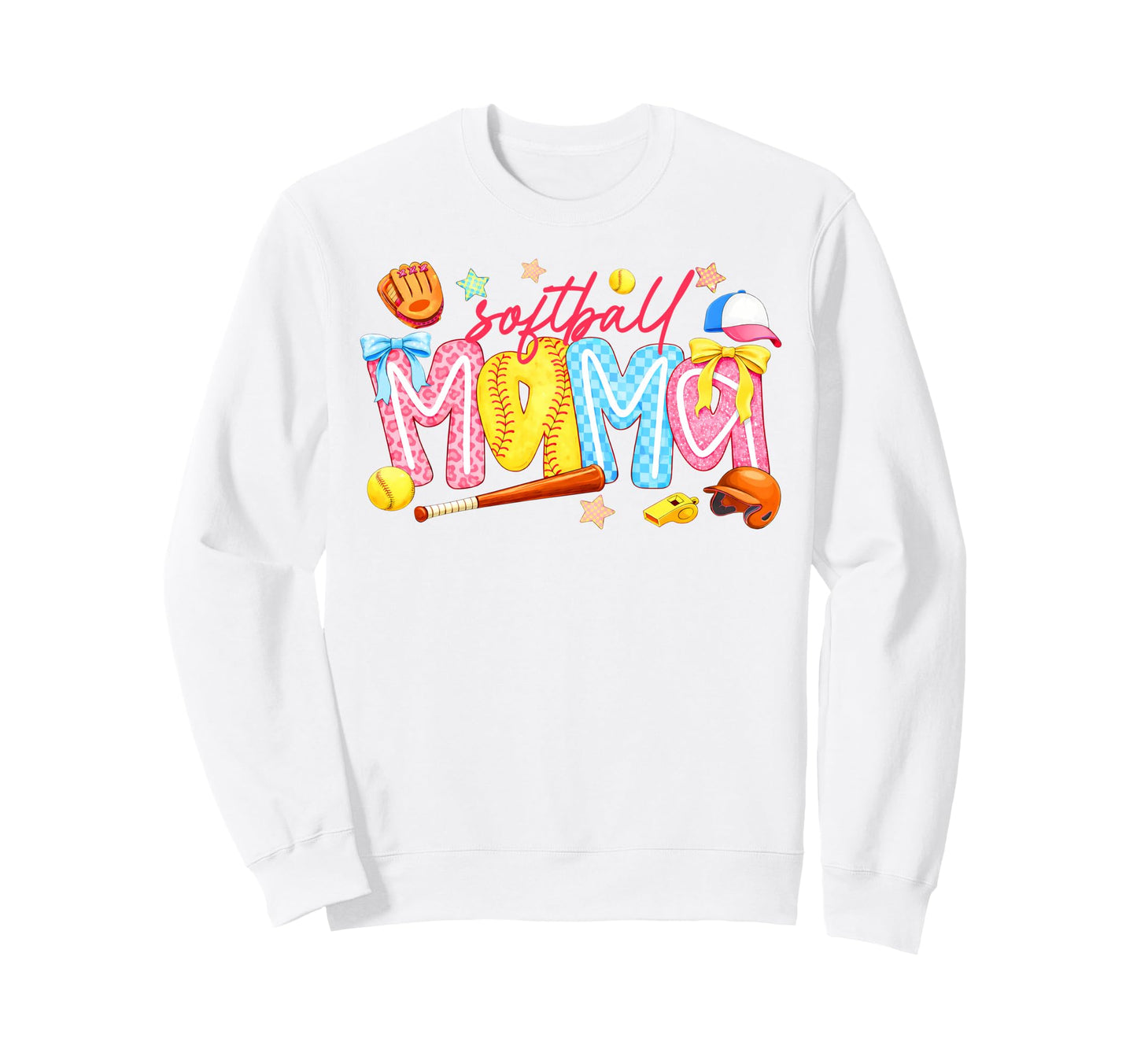 Softball Mama Coquette Softball Game Sweatshirt - Minimalist Print Unisex - T-Shirt, Sweatshirt, Hoodie