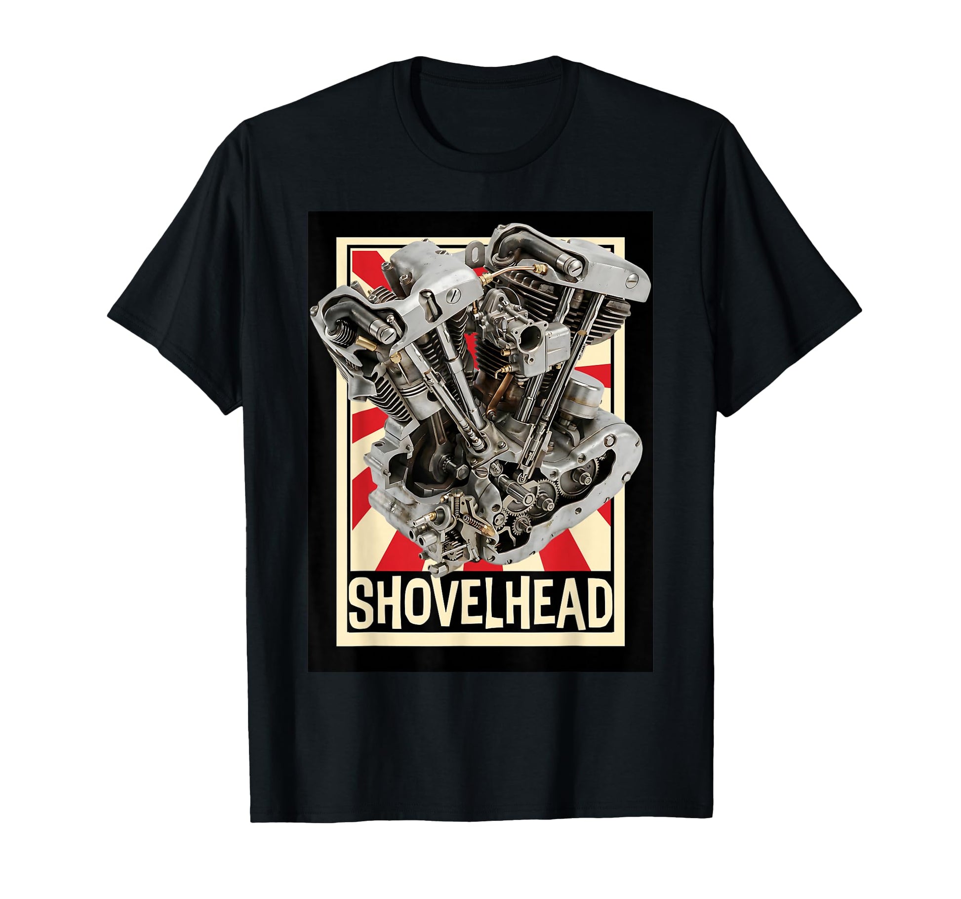 Shovelhead Motorcycle Engine Cutaway T-Shirt - Minimalist Print Unisex - T-Shirt, Sweatshirt, Hoodie