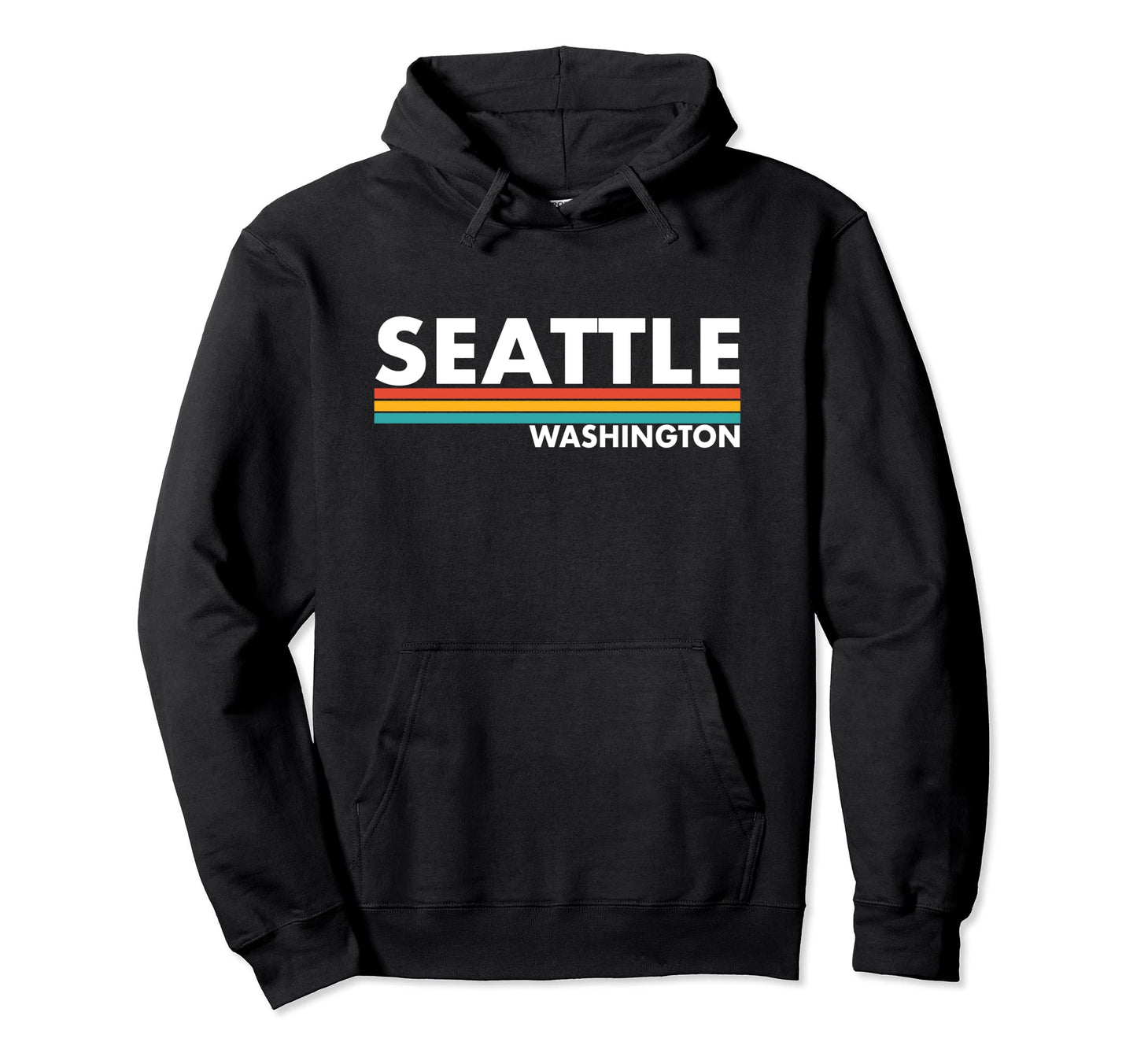 Seattle Washington Stripes Hoodie - Casual Everyday Wear for Adults - T-Shirt, Sweatshirt, Hoodie