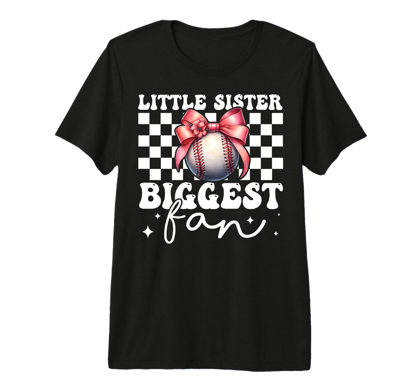 Baseball Sister Coquette Bow Little T-Shirt - Streetwear Style Unisex - T-Shirt, Sweatshirt, Hoodie