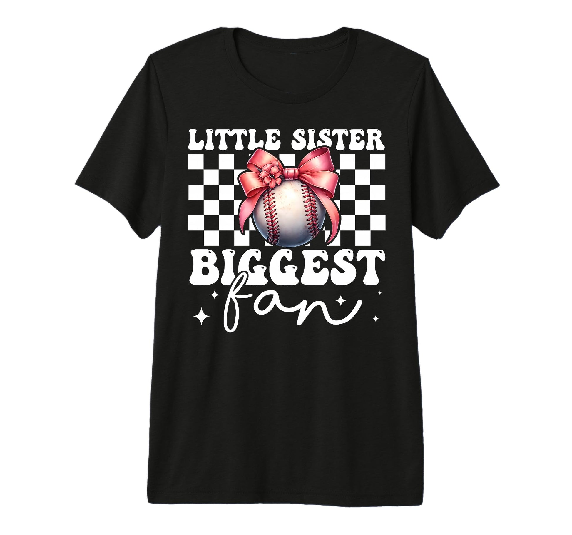 Baseball Sister Coquette Bow Little T-Shirt - Streetwear Style Unisex - T-Shirt, Sweatshirt, Hoodie