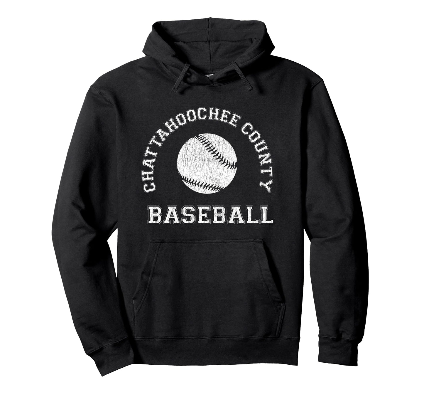 Chattahoochee County Baseball Hoodie - Casual Everyday Wear Men Women - T-Shirt, Sweatshirt, Hoodie