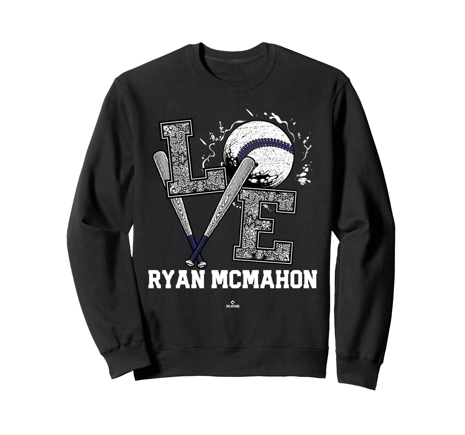 Distressed Baseball Love Ryan Sweatshirt - Casual Everyday Wear for Adults - T-Shirt, Sweatshirt, Hoodie
