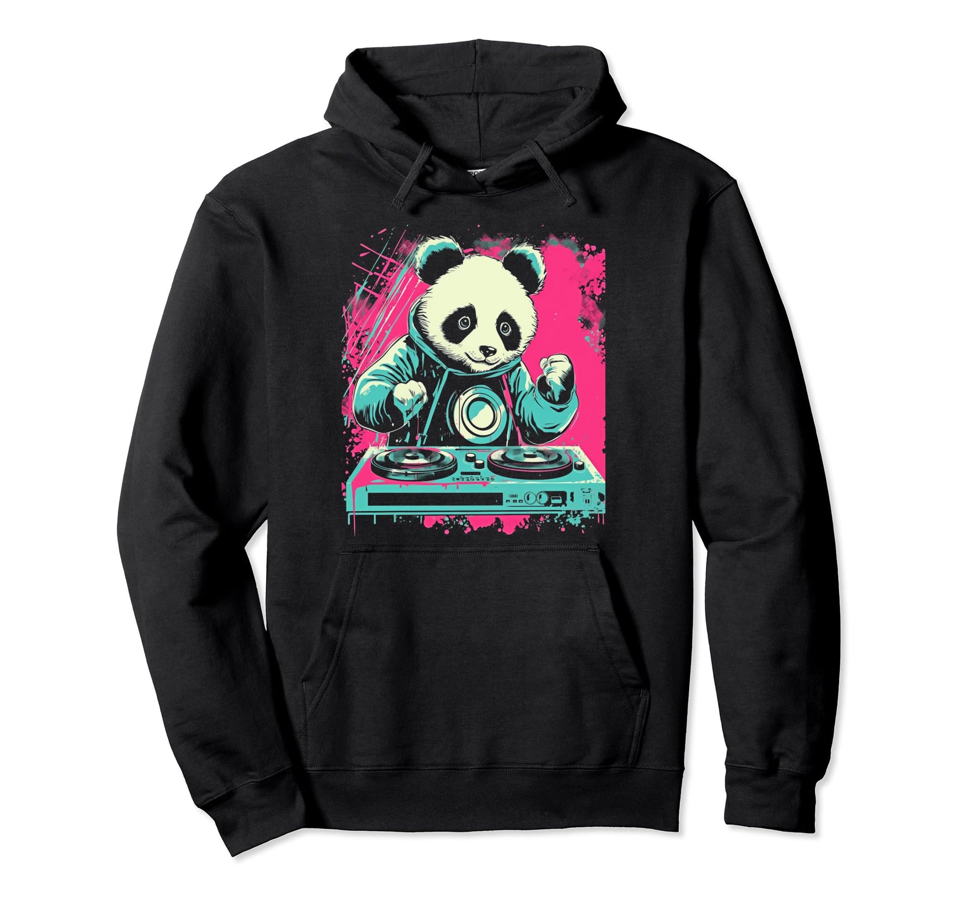 Kawaii Panda Dj Japanese Edm Y2K Hoodie - Novelty Apparel Men Women - T-Shirt, Sweatshirt, Hoodie