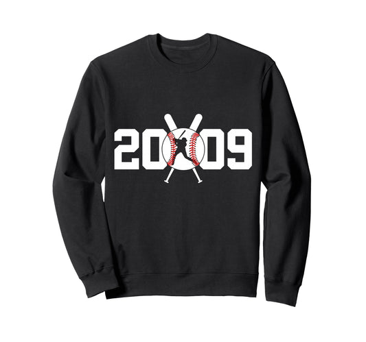 2009 Baseball 17Th Birthday Sweatshirt - Fun Novelty Design Unisex - T-Shirt, Sweatshirt, Hoodie