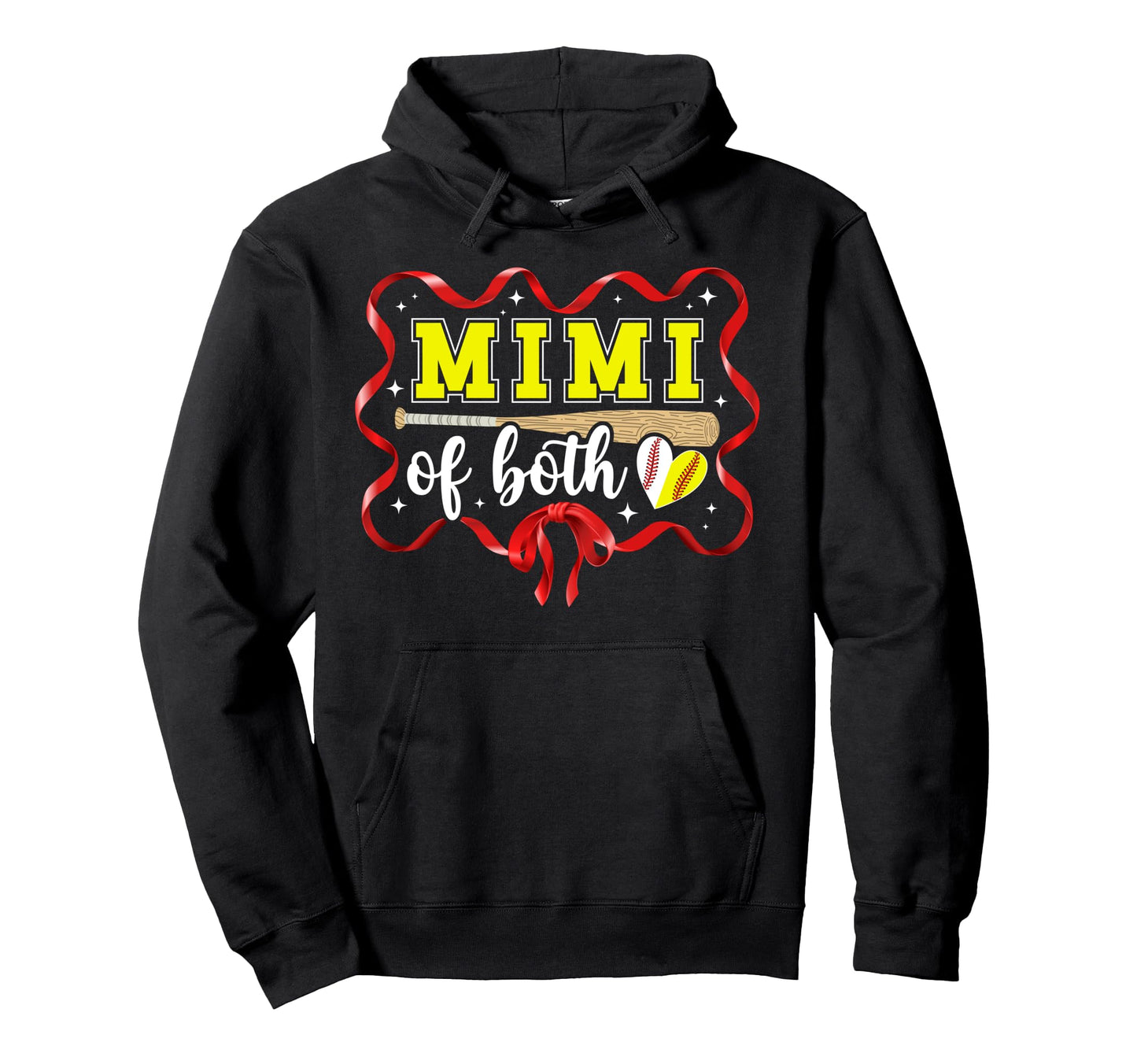 Mimi Both Coquette Baseball Softball Hoodie - Fun Novelty Design Men Women - T-Shirt, Sweatshirt, Hoodie