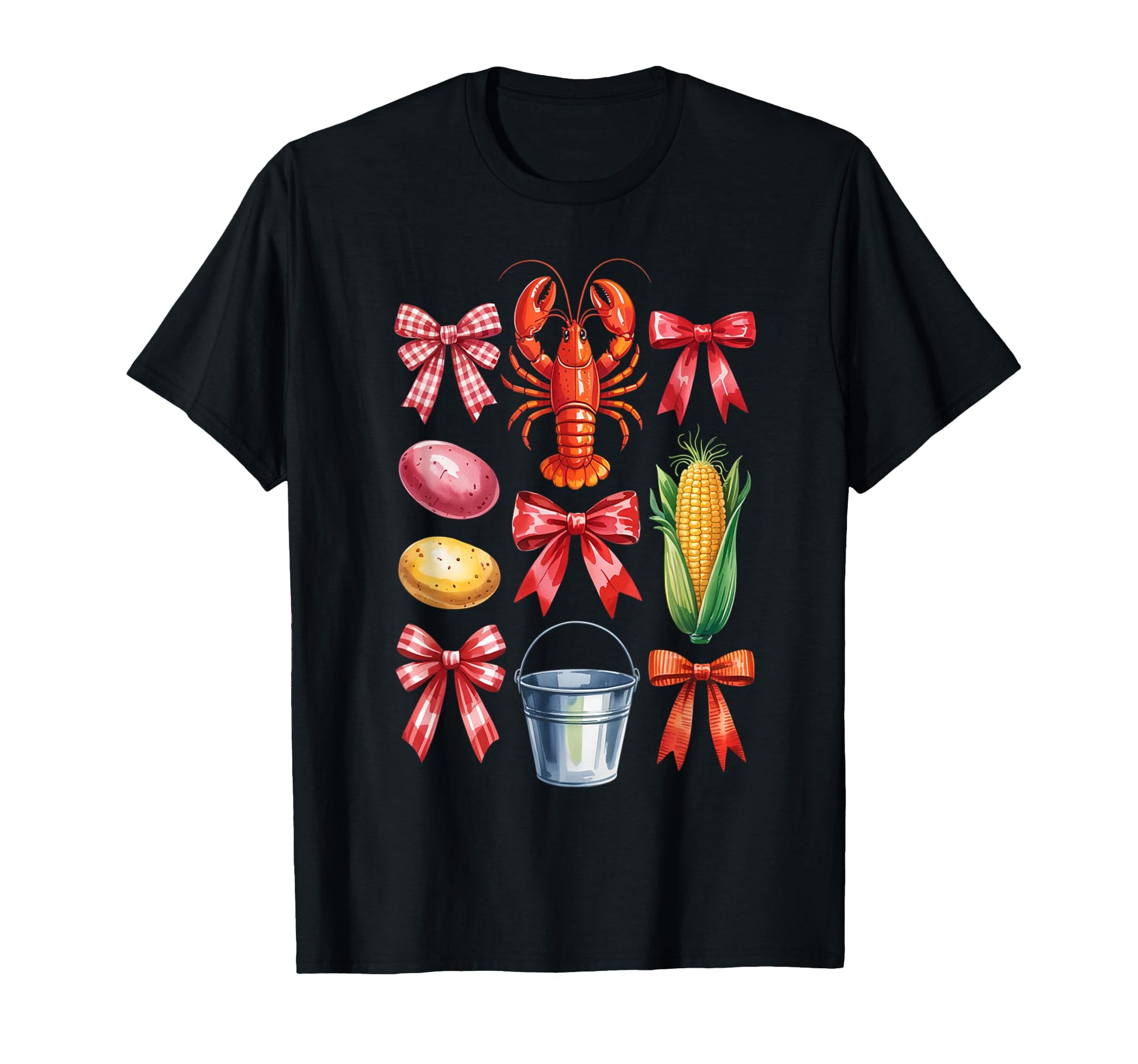Funny Bow Coquette Crawfish Boil Y2K T-Shirt - Novelty Apparel for Adults - T-Shirt, Sweatshirt, Hoodie