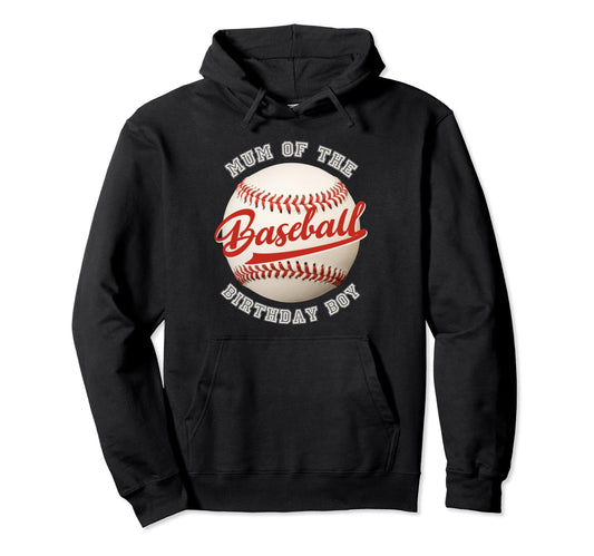 Baseball Birthday Mum Family Matching Hoodie - Graphic Print Men Women - T-Shirt, Sweatshirt, Hoodie