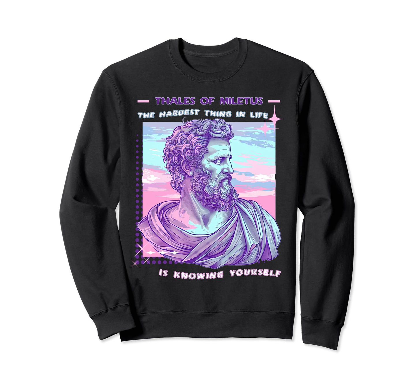 Thales Miletus Y2K Aesthetic Stoic Sweatshirt - Minimalist Print Unisex - T-Shirt, Sweatshirt, Hoodie