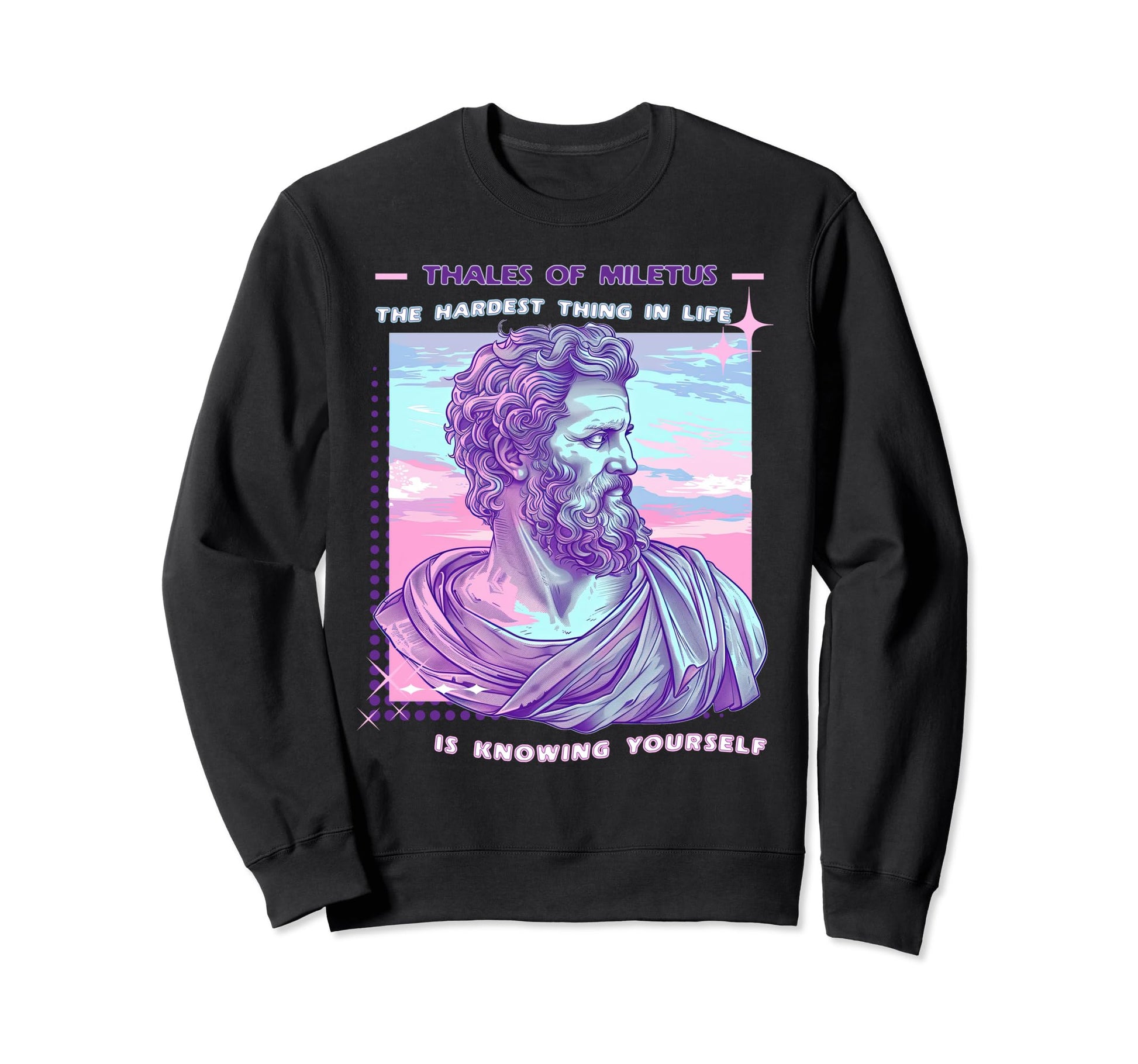 Thales Miletus Y2K Aesthetic Stoic Sweatshirt - Minimalist Print Unisex - T-Shirt, Sweatshirt, Hoodie