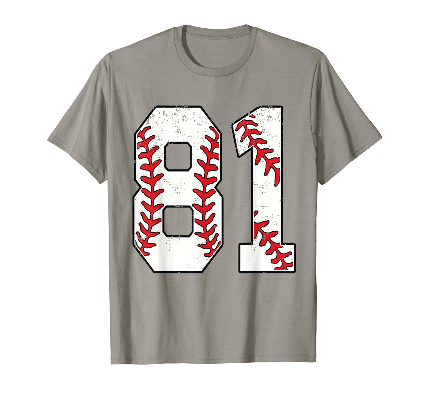 Number 81 Baseball 81 Jersey Number T-Shirt - Aesthetic Graphic for Adults - T-Shirt, Sweatshirt, Hoodie