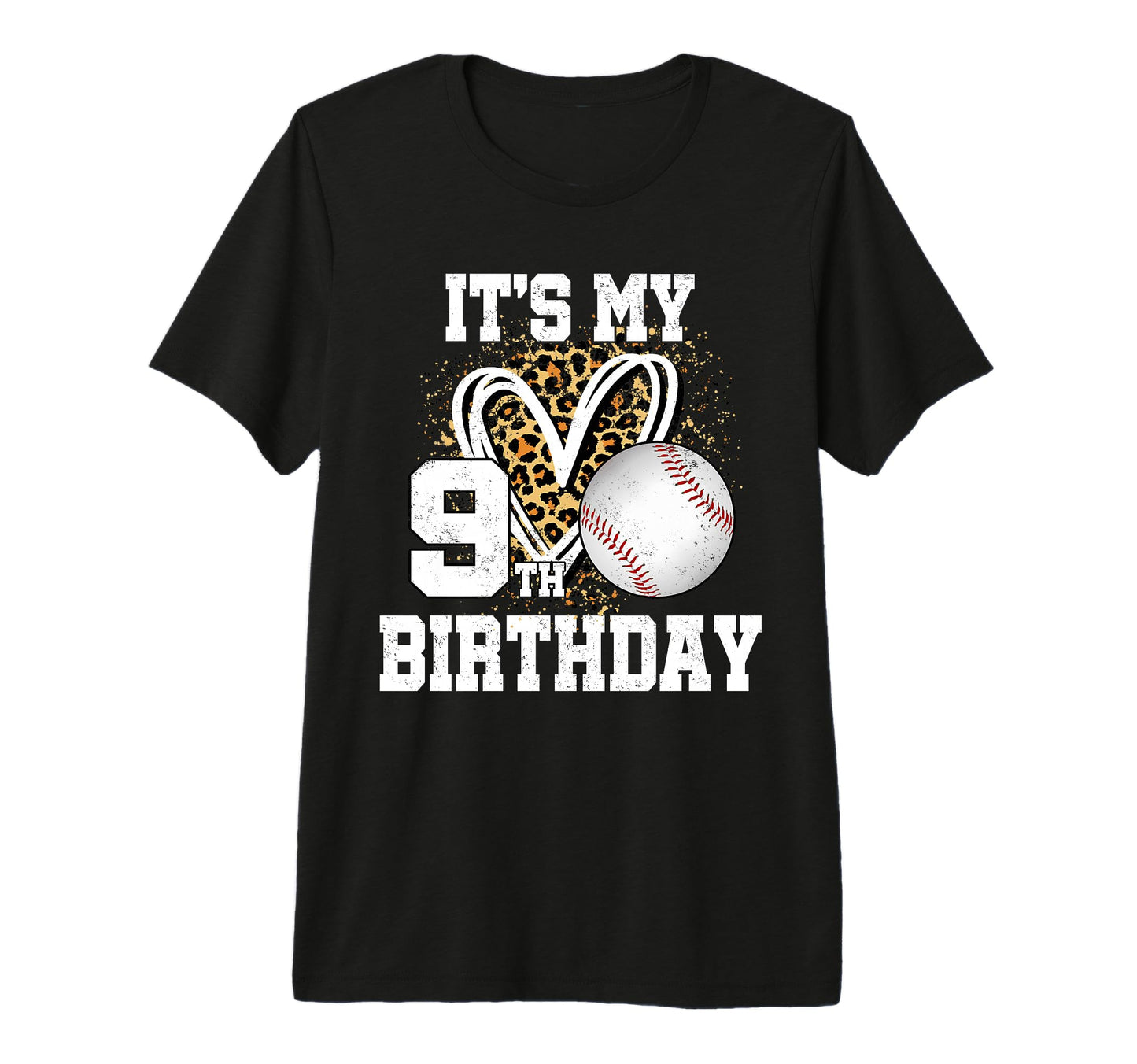 Its My 9Th Birthday Baseball 9 Year T-Shirt - Minimalist Print Men Women - T-Shirt, Sweatshirt, Hoodie