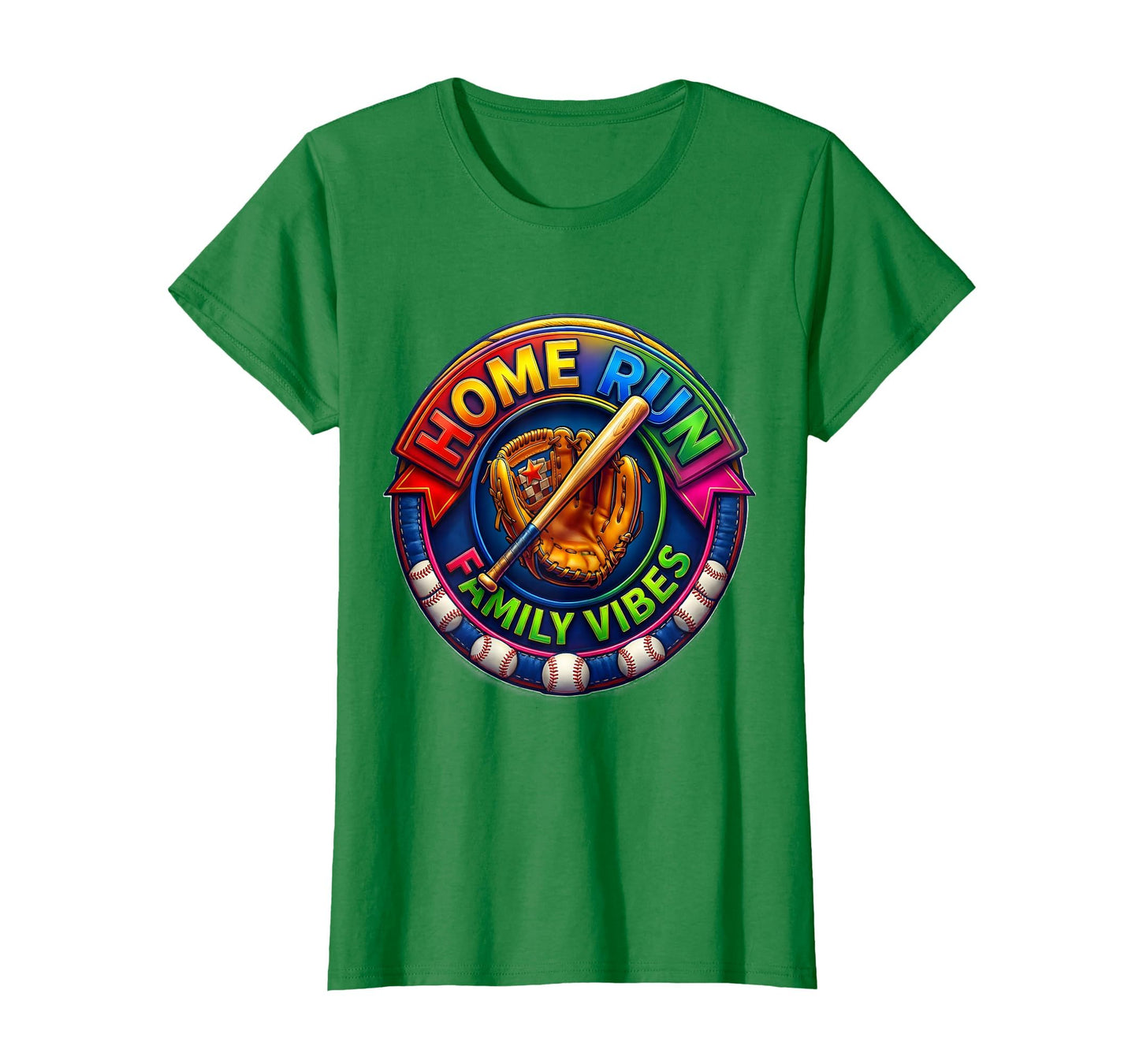 Home Run Family Vibes Baseball Sister T-Shirt - Graphic Print Men Women - T-Shirt, Sweatshirt, Hoodie