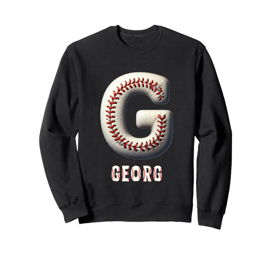 Baseball Home Run Julius Initial Letter Sweatshirt - Trendy Graphic Unisex - T-Shirt, Sweatshirt, Hoodie