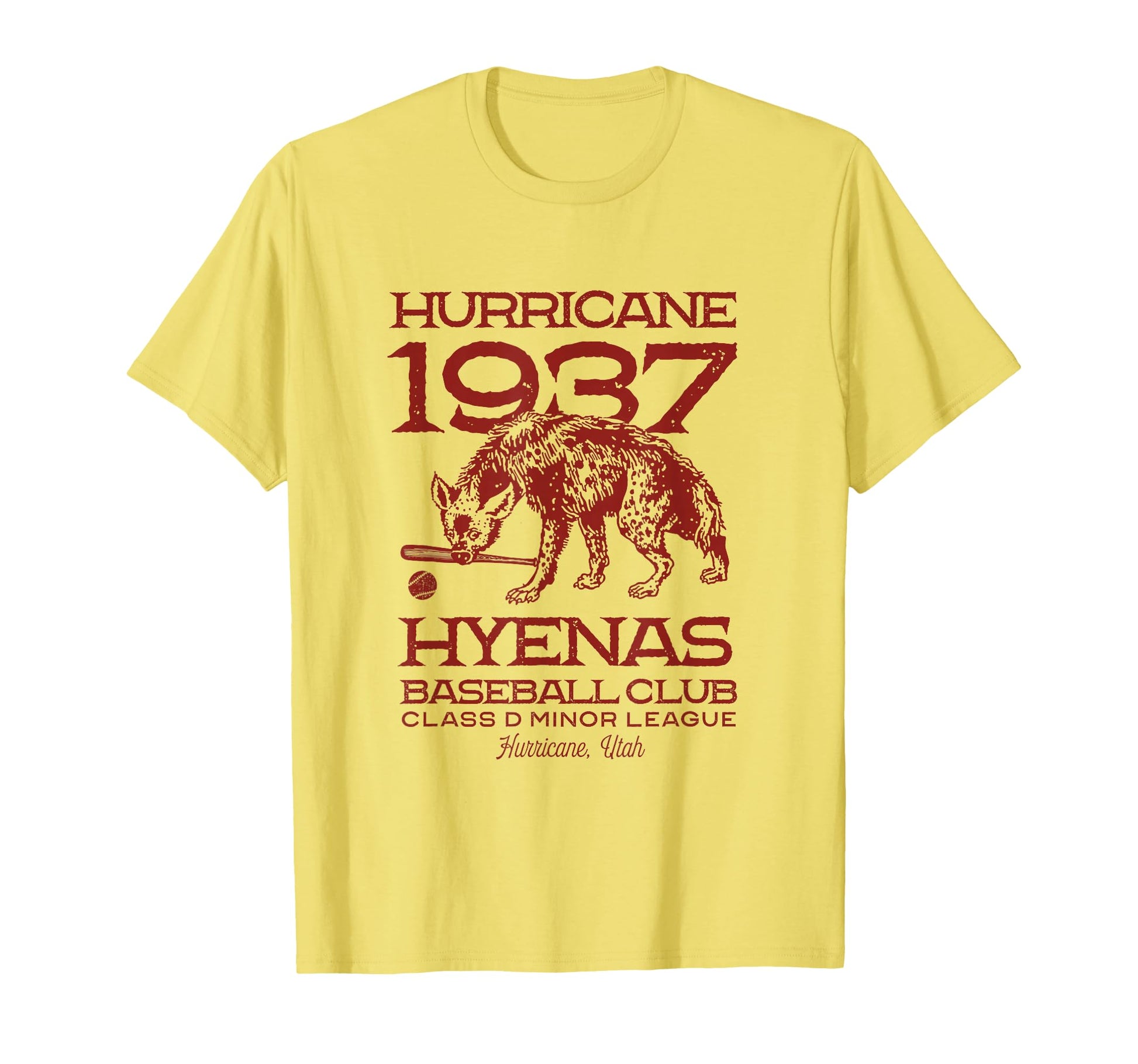 Hurricane Hyenas Minor League Baseball T-Shirt - Unique Graphic for Adults - T-Shirt, Sweatshirt, Hoodie