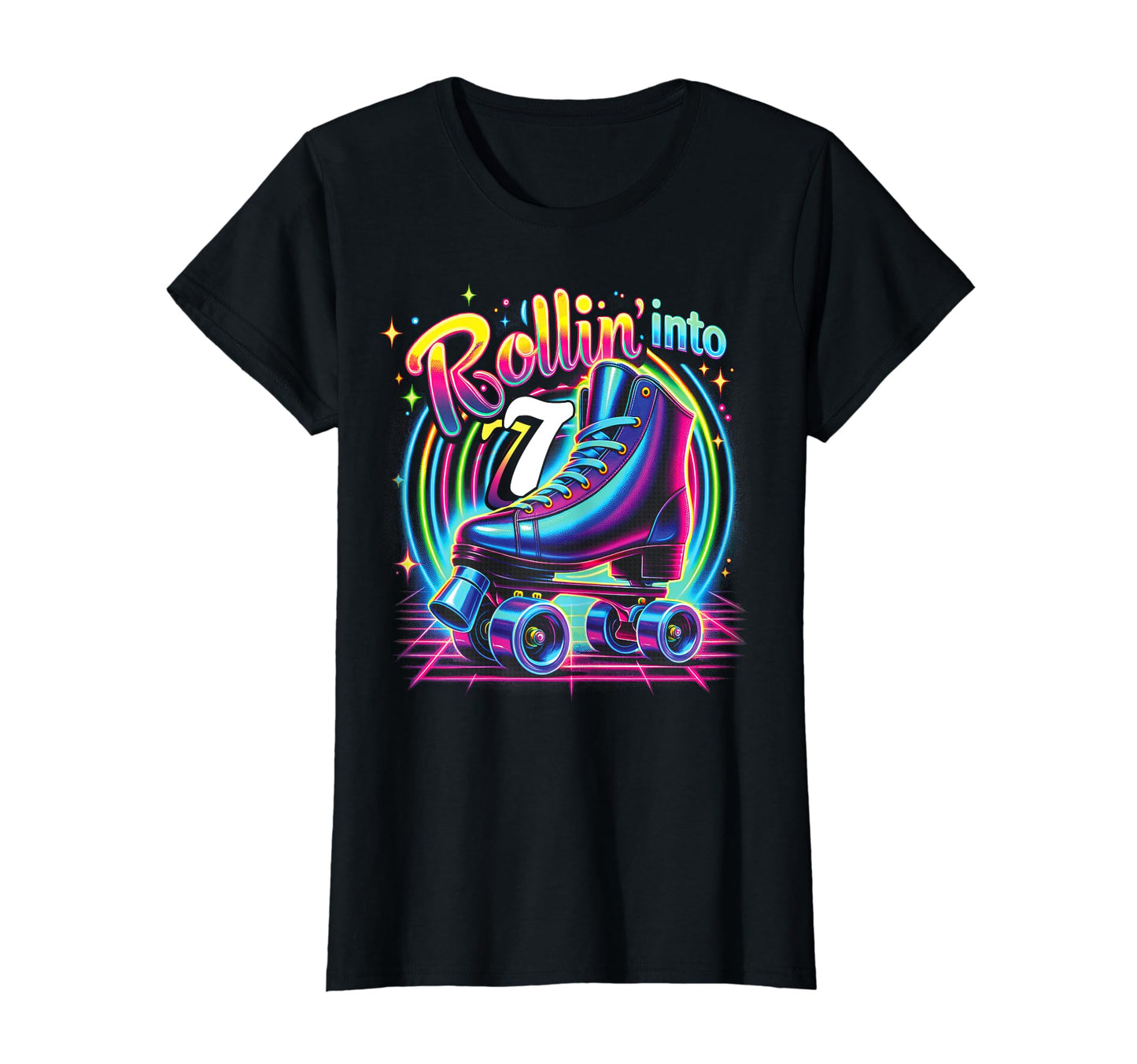 Roller Skate 7Th Birthday Seven T-Shirt - Casual Everyday Wear Unisex - T-Shirt, Sweatshirt, Hoodie