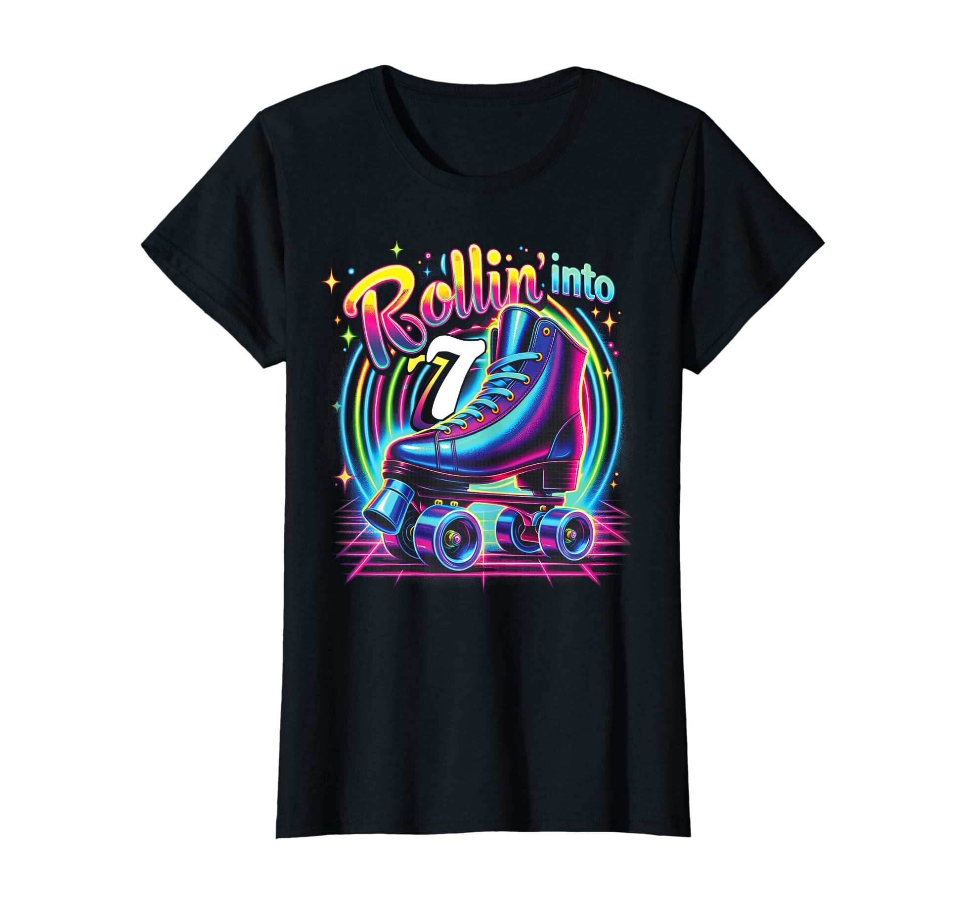 Roller Skate 7Th Birthday Seven T-Shirt - Casual Everyday Wear Unisex - T-Shirt, Sweatshirt, Hoodie