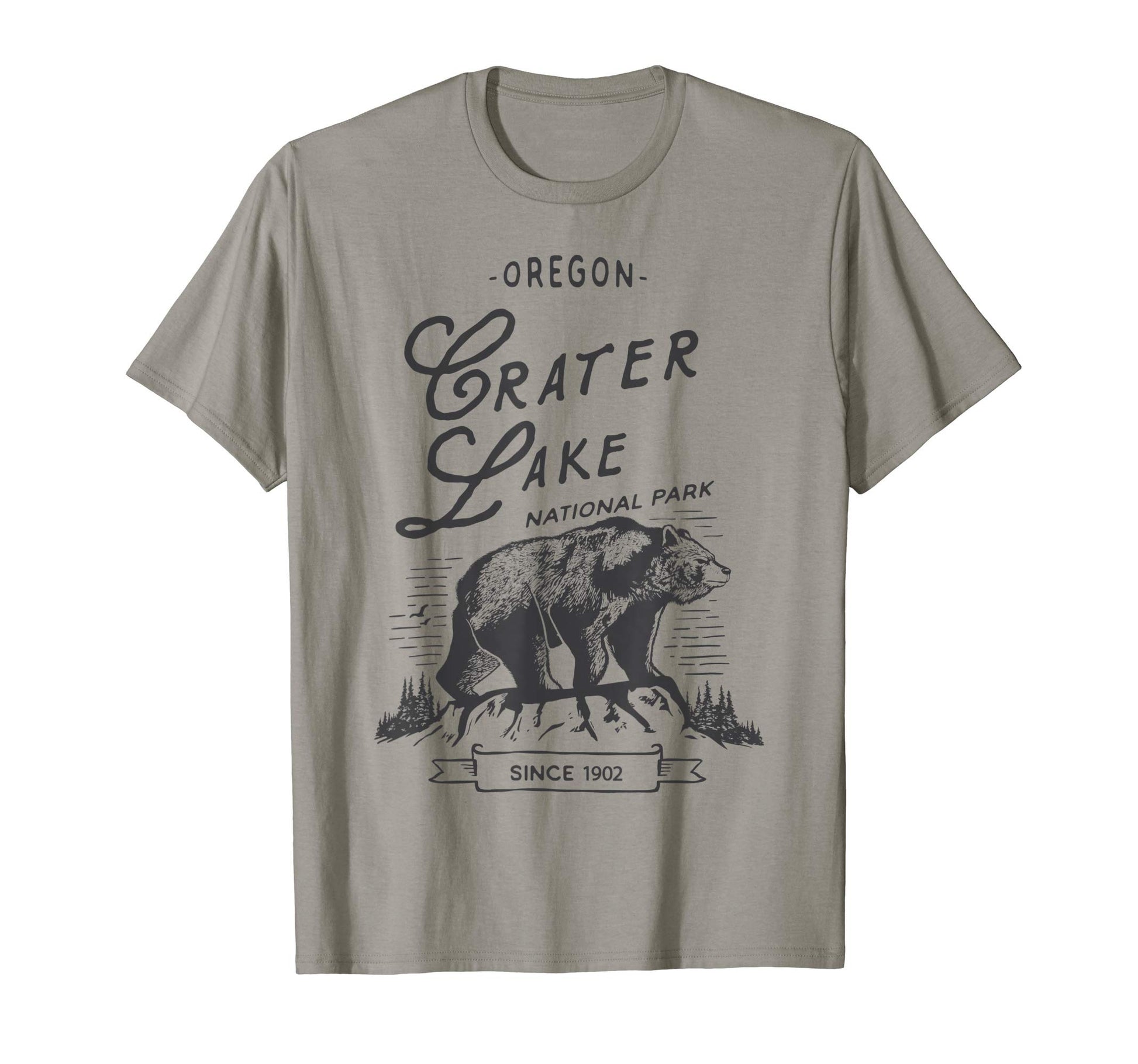 Crater Lake National Park Bear Oregon T-Shirt - Minimalist Print Unisex - T-Shirt, Sweatshirt, Hoodie