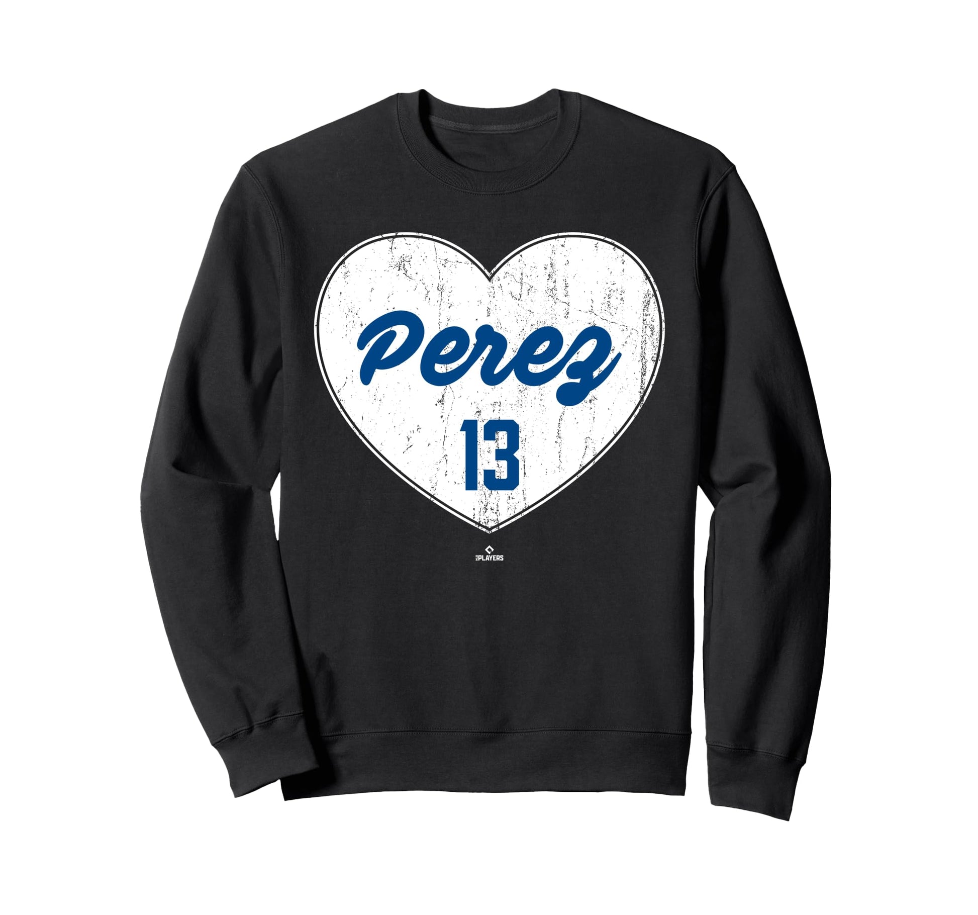 Distressed Heart Salvador Perez Sweatshirt - Fun Novelty Design for Adults - T-Shirt, Sweatshirt, Hoodie
