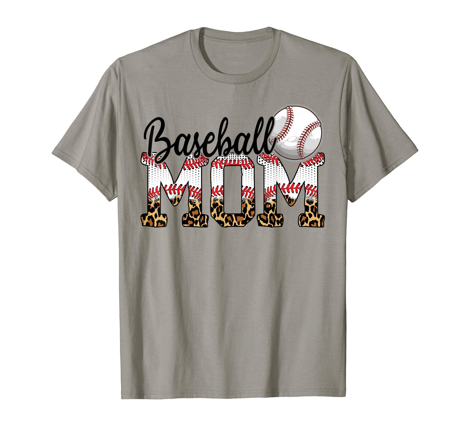 Leopard Baseball Mom Funny Mothers T-Shirt - Fun Novelty Design for Adults - T-Shirt, Sweatshirt, Hoodie