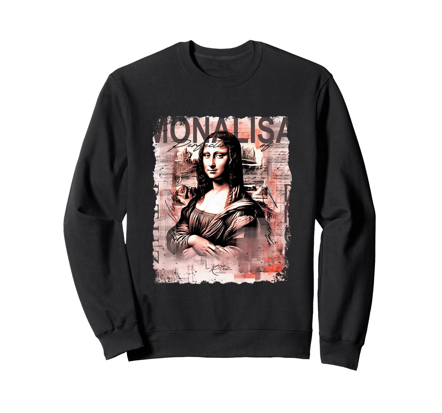 Mona Lisa Aesthetic Y2K Streetwear Sweatshirt - Trendy Graphic for Adults - T-Shirt, Sweatshirt, Hoodie
