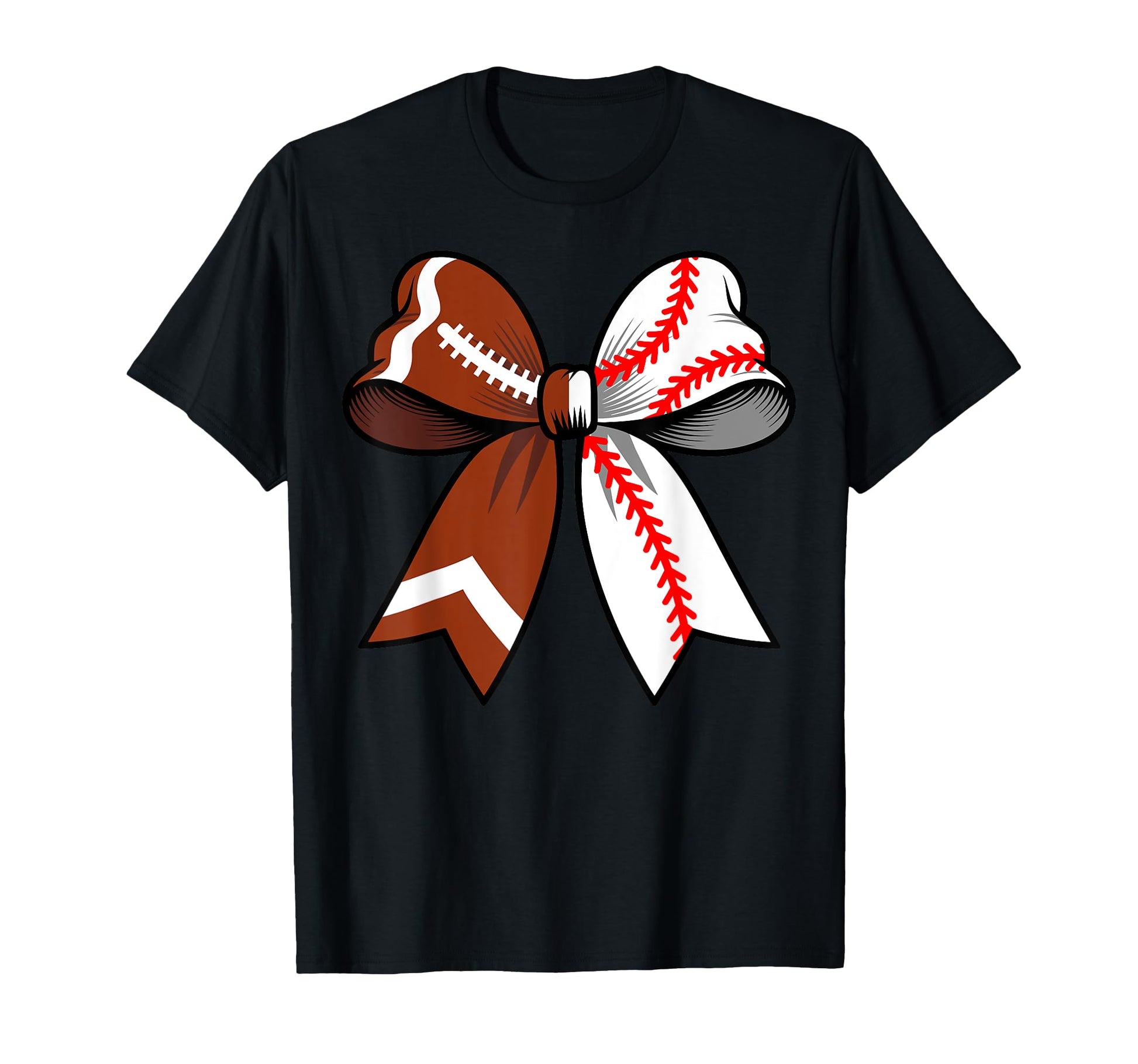 Football Baseball Coquette Bow Funny T-Shirt - Casual Everyday Wear Unisex - T-Shirt, Sweatshirt, Hoodie