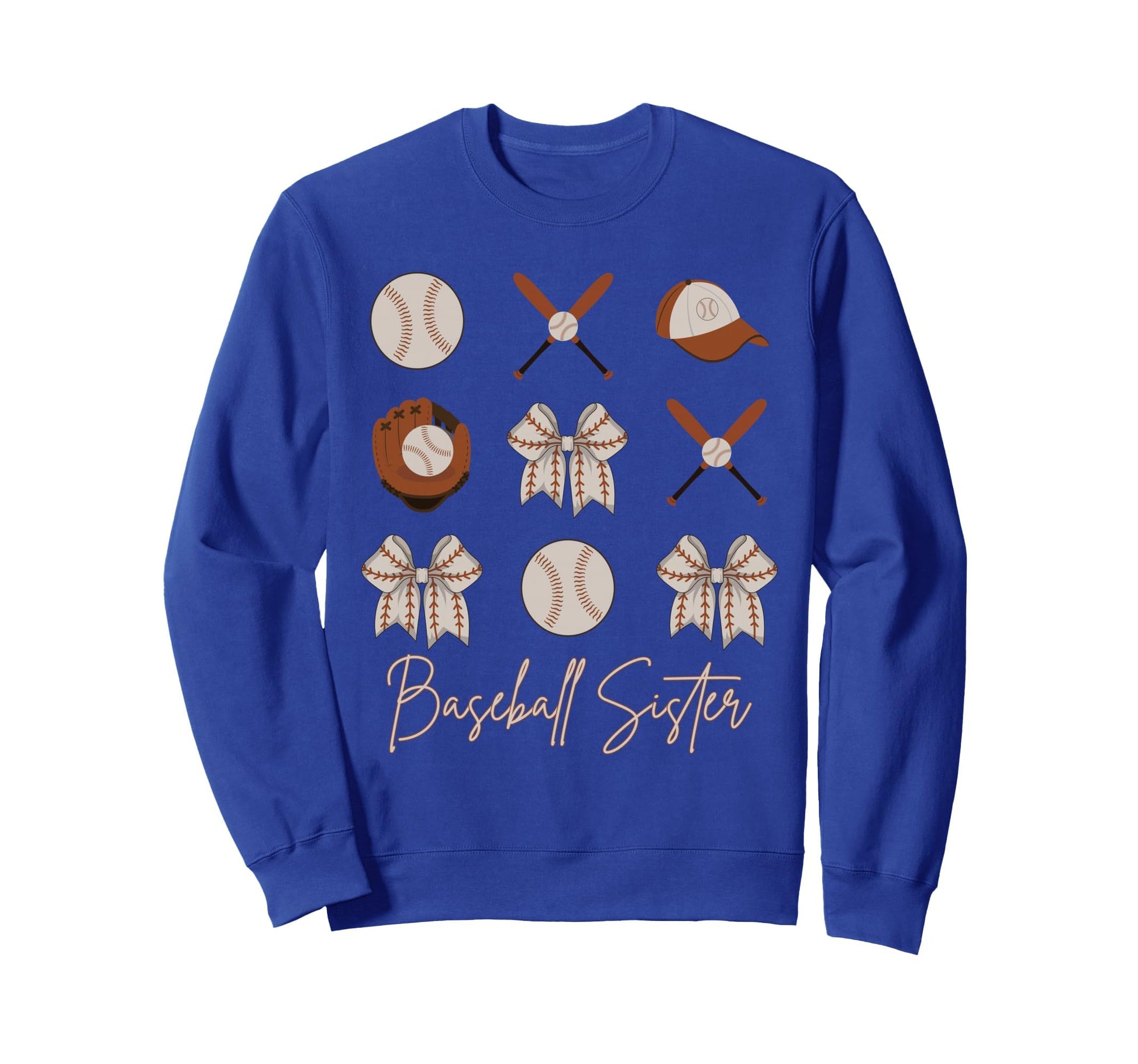 Baseball Sister Coquette Bow Cheer Sweatshirt - Novelty Apparel for Adults - T-Shirt, Sweatshirt, Hoodie